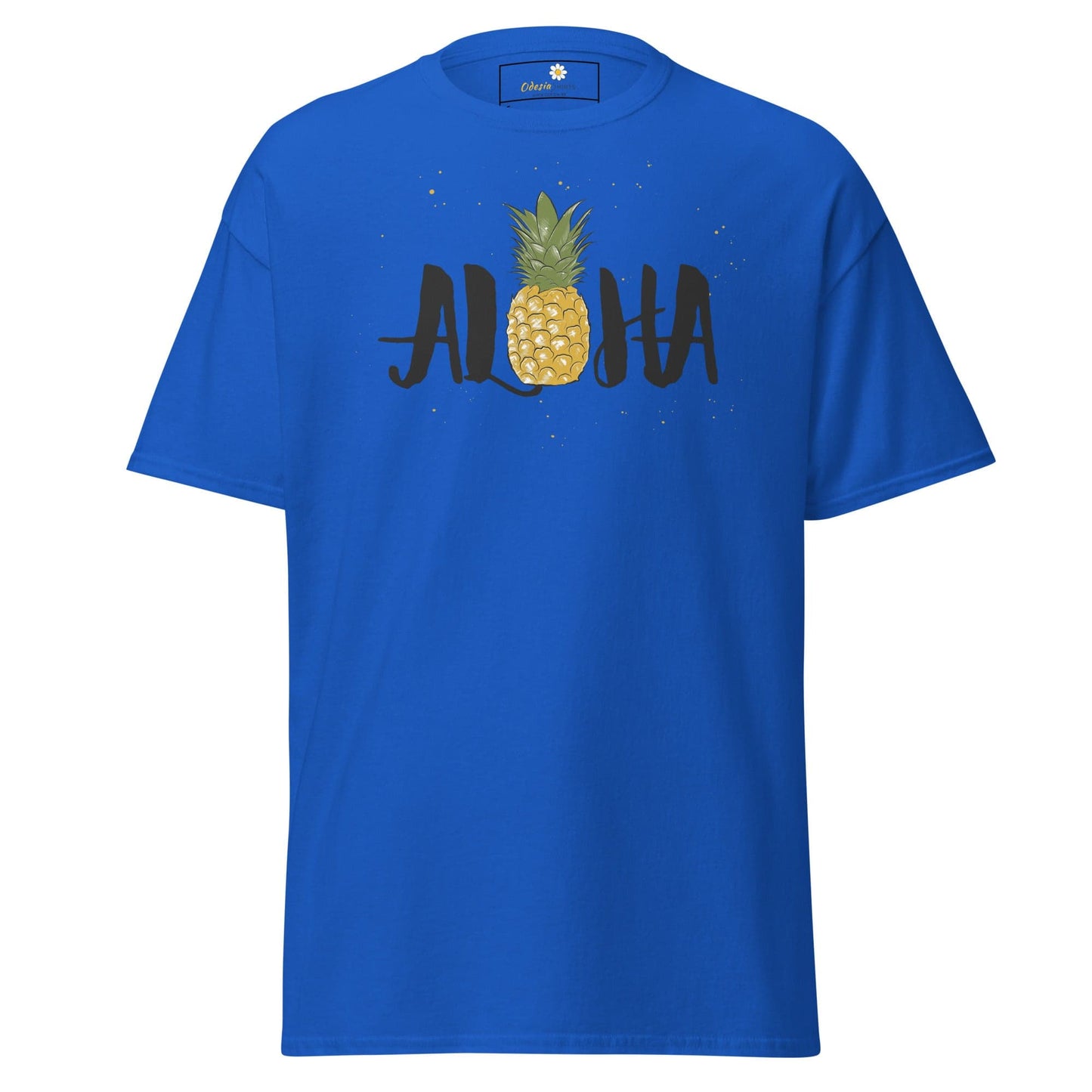 Unisex classic t-shirt - POSITIVE ALOHA HAWAI PINEAPPLE - REGULAR - Royal / S