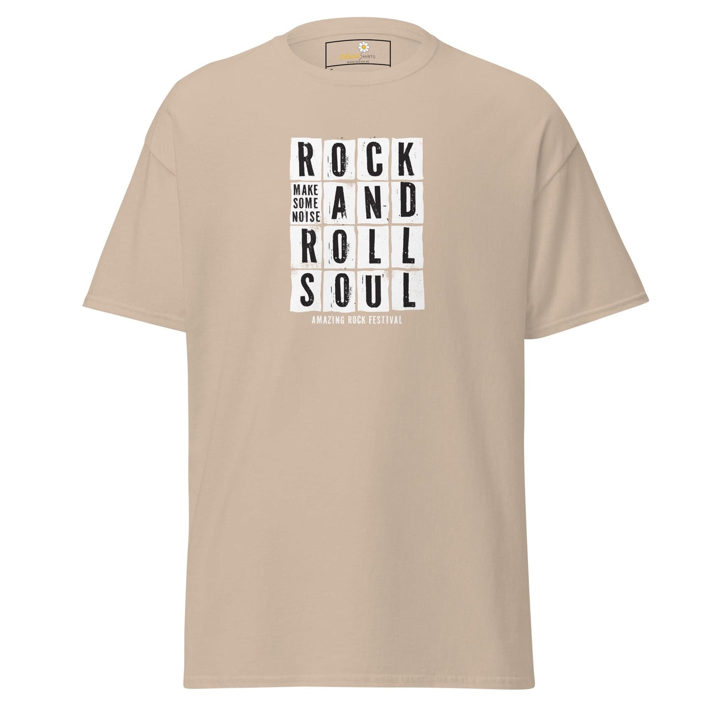 Unisex classic t-shirt - MUSIC ROCK AND ROLL SOUL - REGULAR - Sand / S