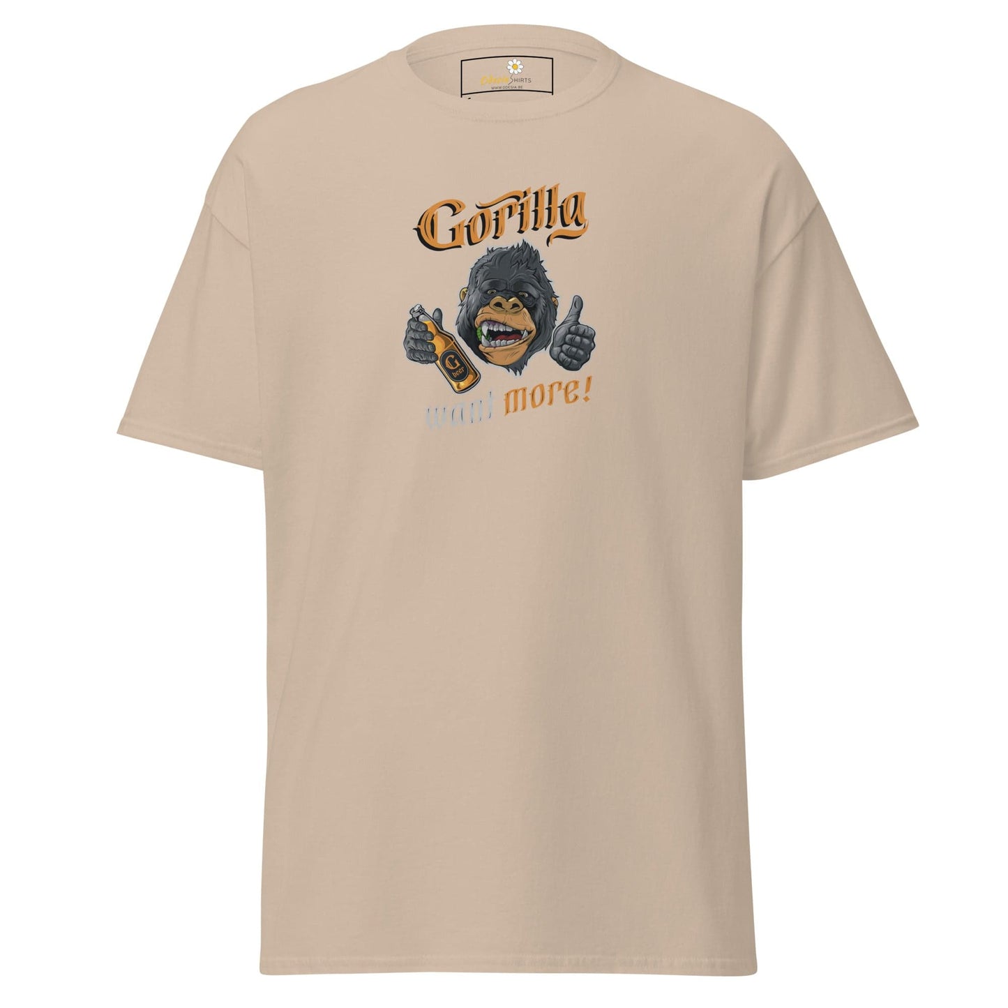Unisex classic t-shirt - FUN WILD LIFE GORILLA WANT MORE - REGULAR - Sand / S