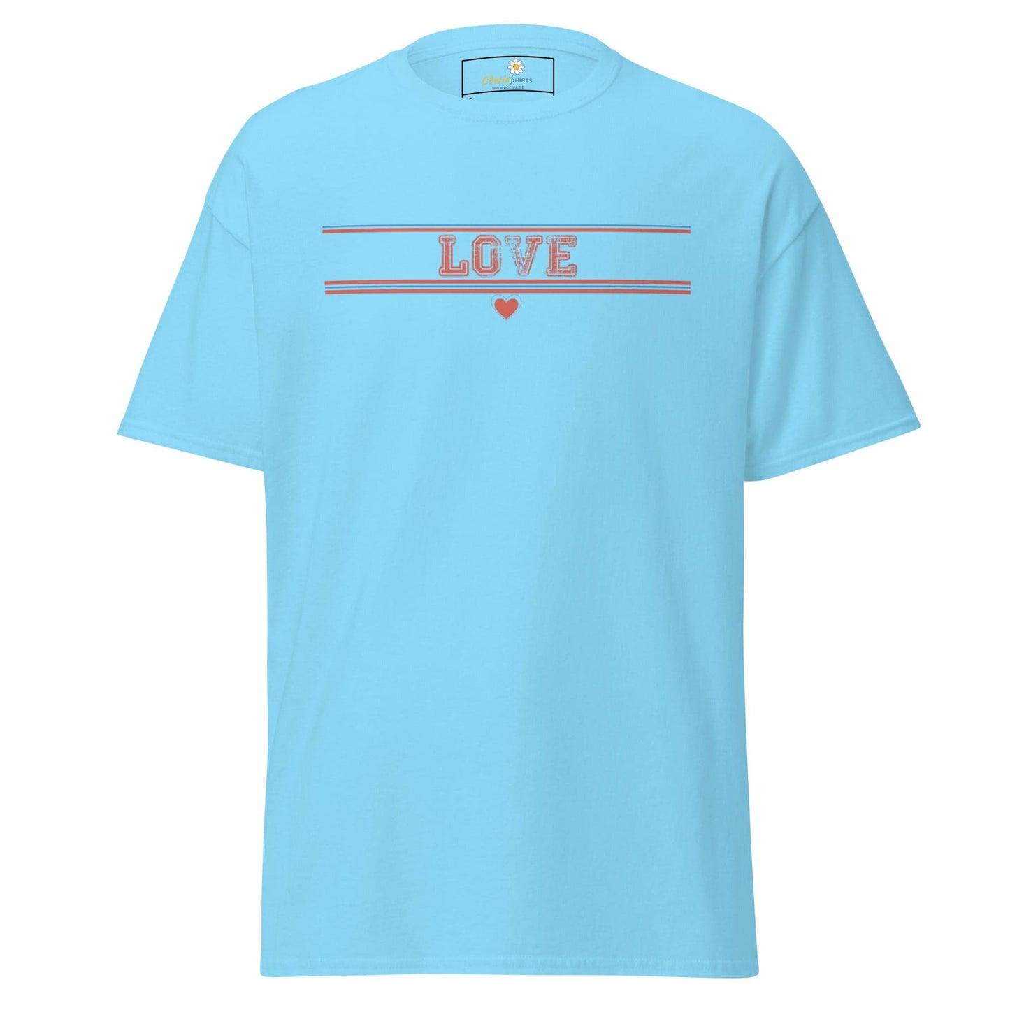 Unisex classic t-shirt - TEXt LOVE - REGULAR - Sky / S