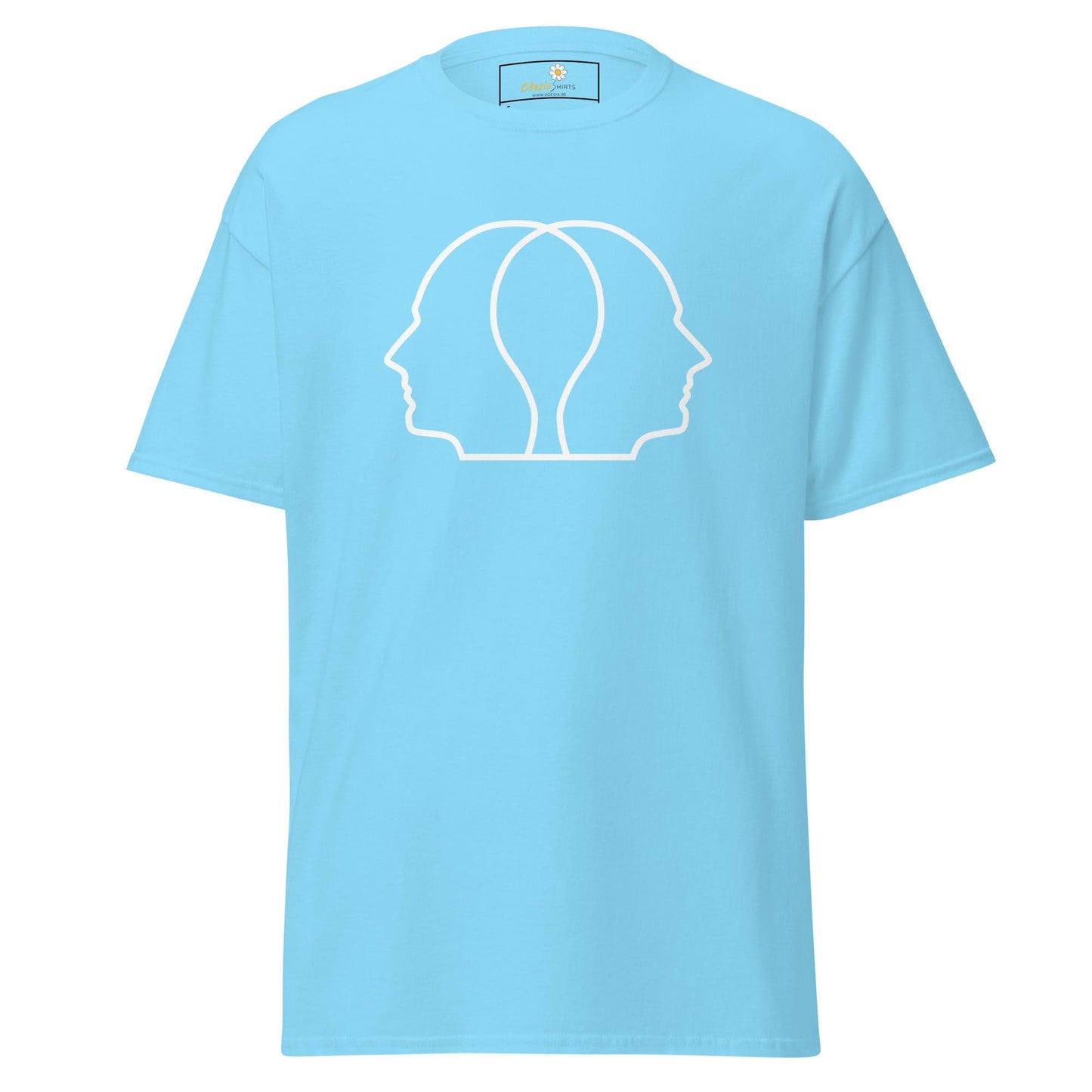 Unisex classic tee - ABSTRACT HEAD FULL - REGULAR - Sky / S