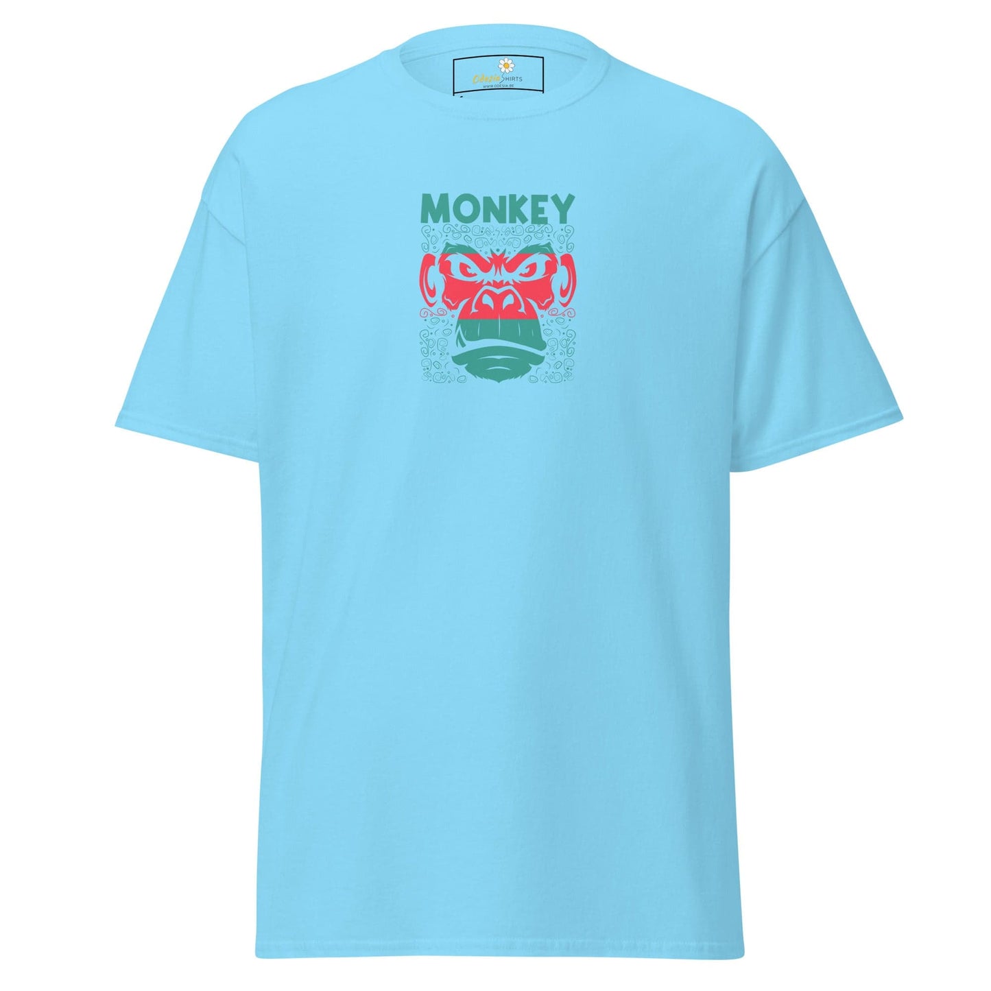 Unisex classic tee - WILD LIFE MONKEY - REGULAR - Sky / S