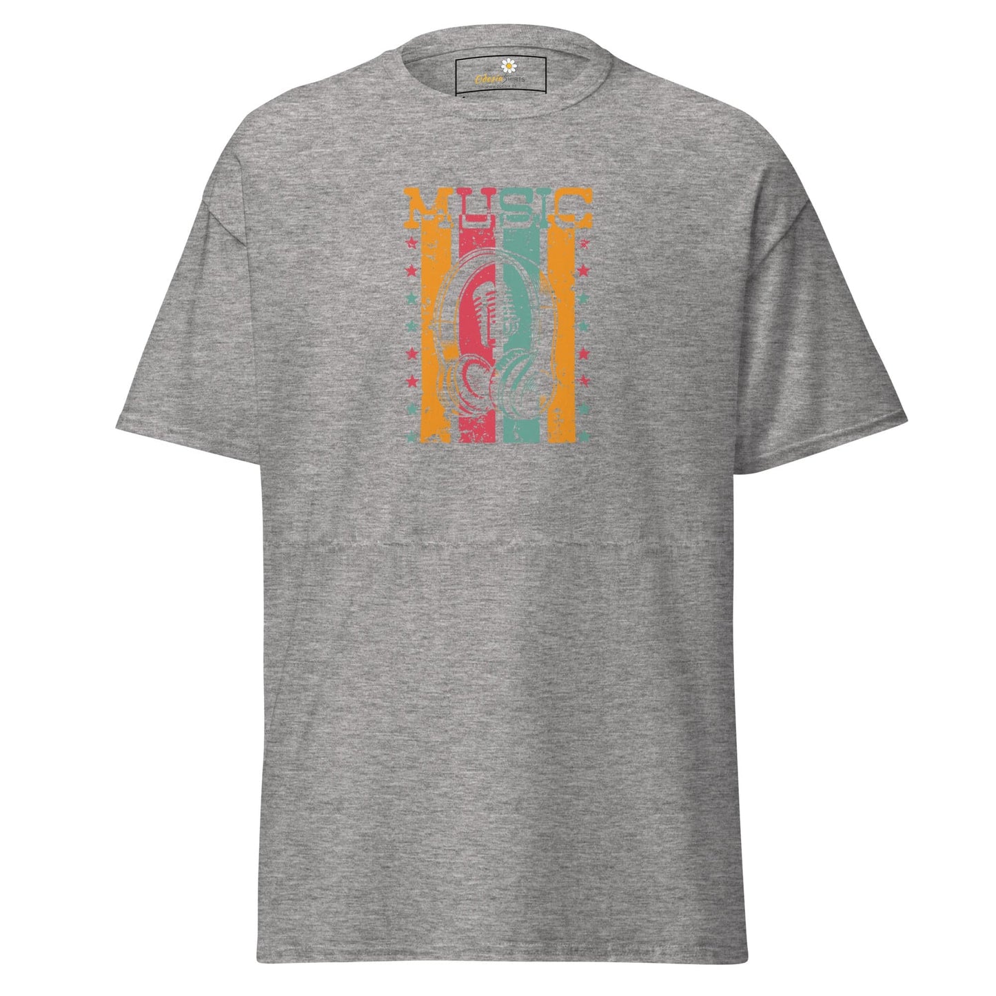 Unisex classic tee - MUSIC MICROPHONE - REGULAR - Sport Grey / S