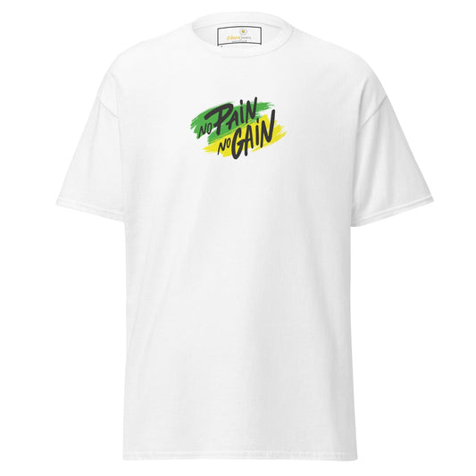 Unisex classic tee - SPORT NO PAIN NO GAIN - REGULAR - White / S