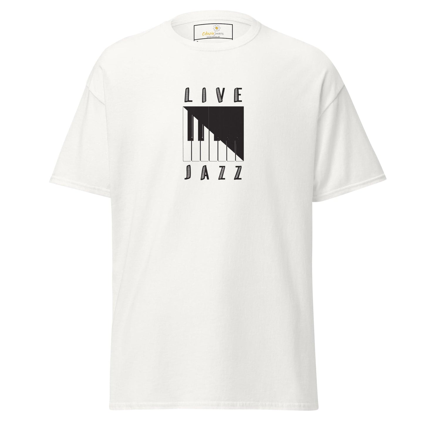 Unisex classic t-shirt - MUSIC LIFE JAZZ - REGULAR - White / S