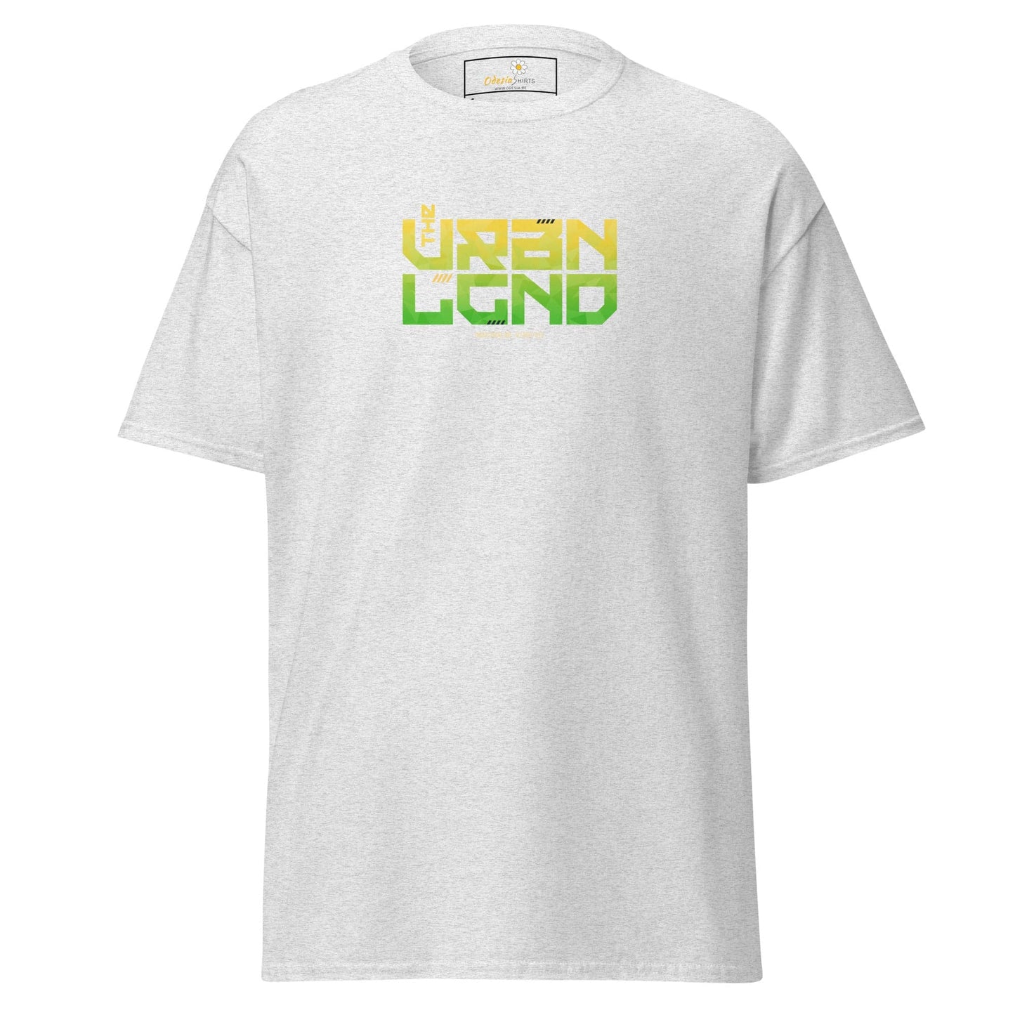 White T-shirt with URBAN LGND text, suitable for men and women sizes S to XL