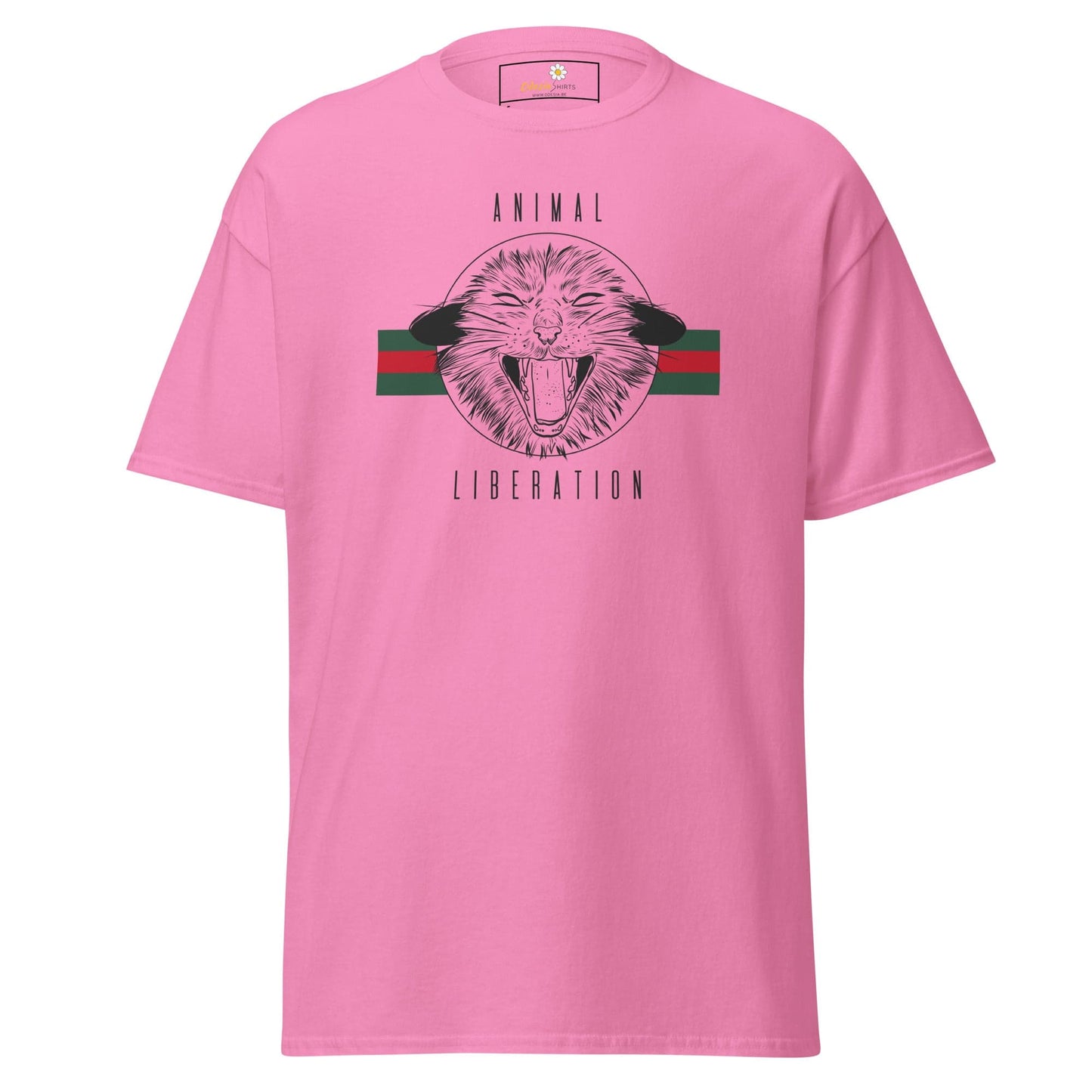 Unisex classic t-shirt - VEGAN ANIMAL LIBERATION - REGULAR - Azalea / S