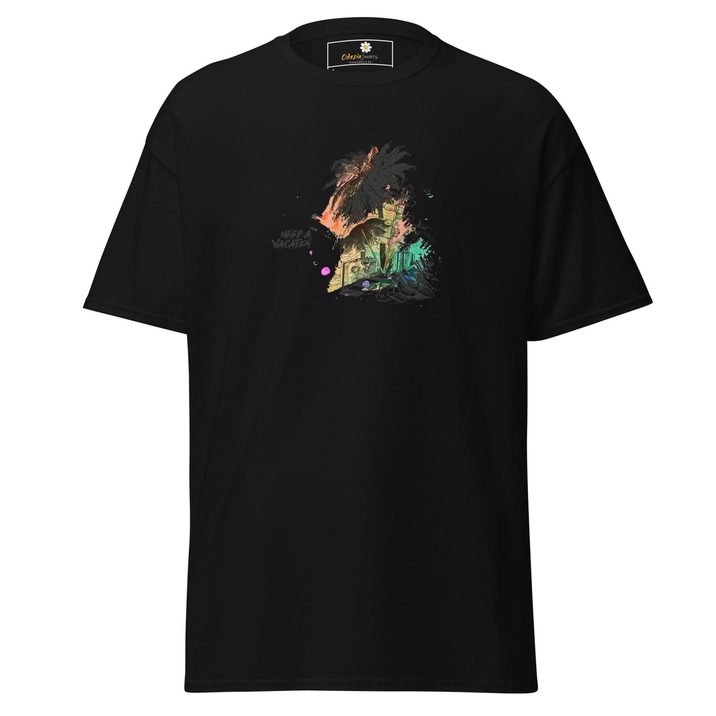 Unisex classic t-shirt - SUMMER NEED A VACATION - REGULAR - Black / S