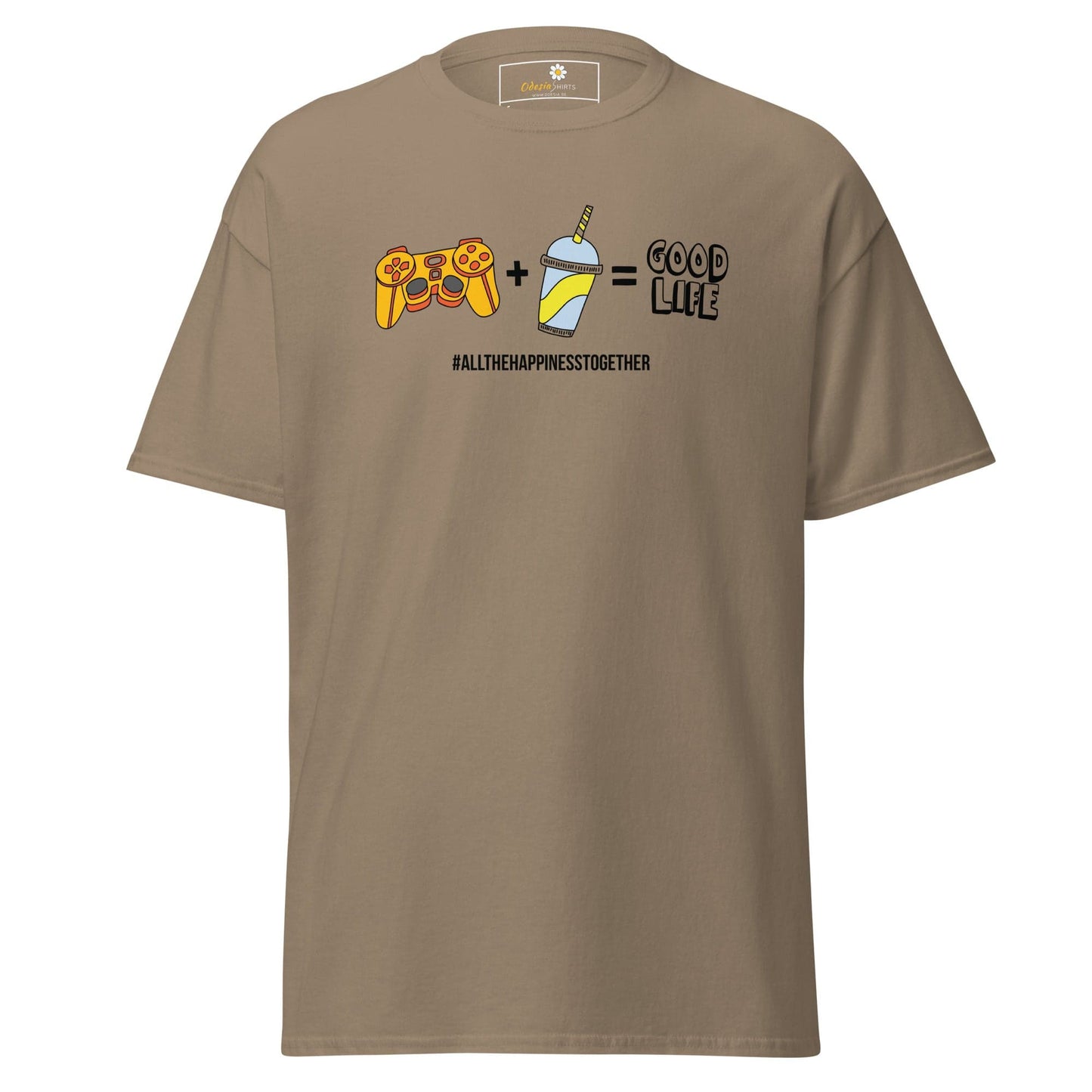 Beige T-shirt with gaming graphic for Men and Women from T-Shirt Design Tee collection