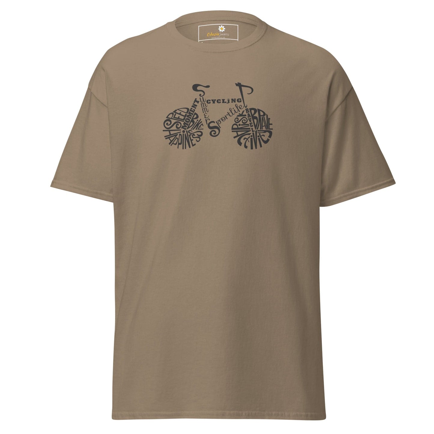 Unisex classic t-shirt - SPORT DRAWING BIKE - REGULAR - Brown Savana / S