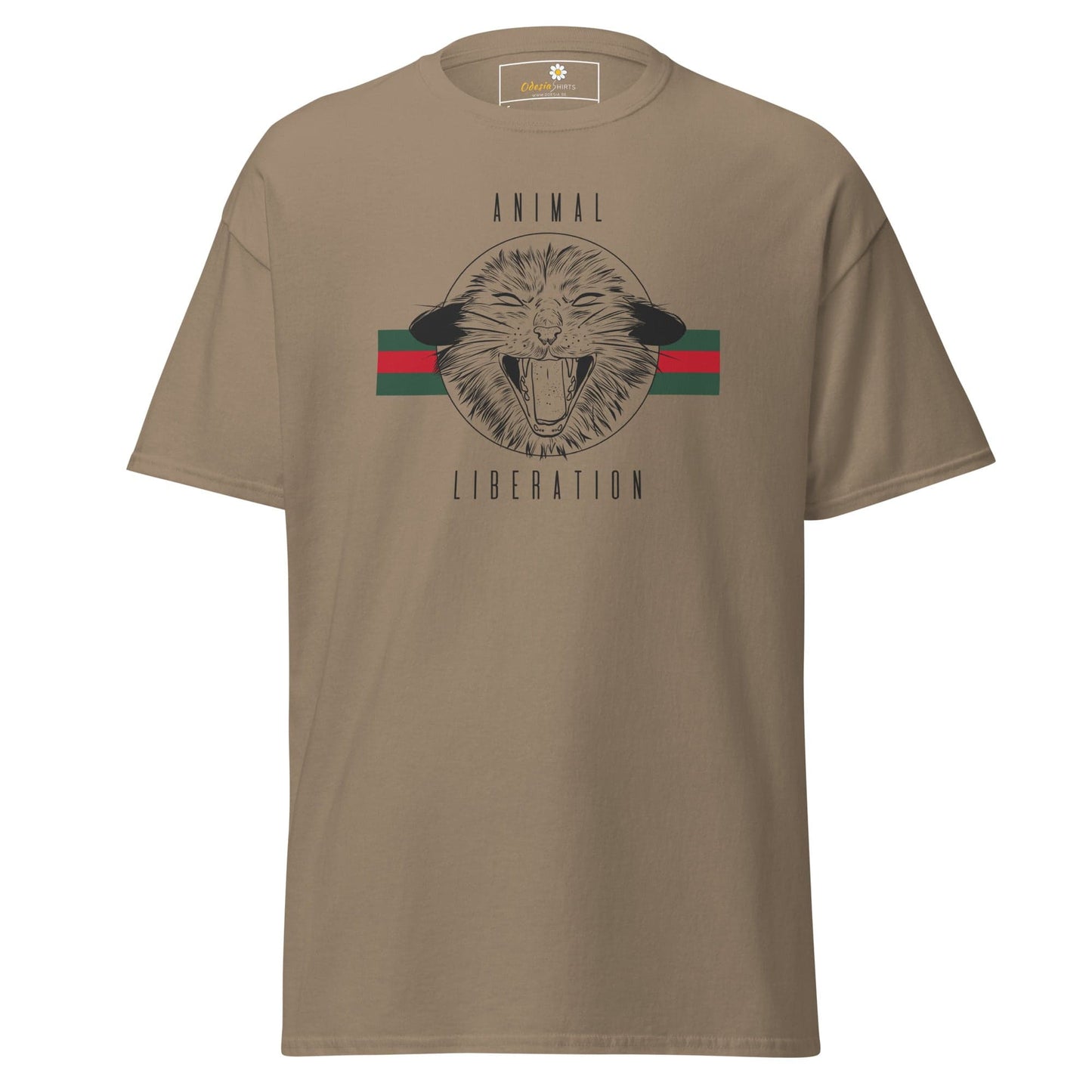 Unisex classic t-shirt - VEGAN ANIMAL LIBERATION - REGULAR - Brown Savana / S
