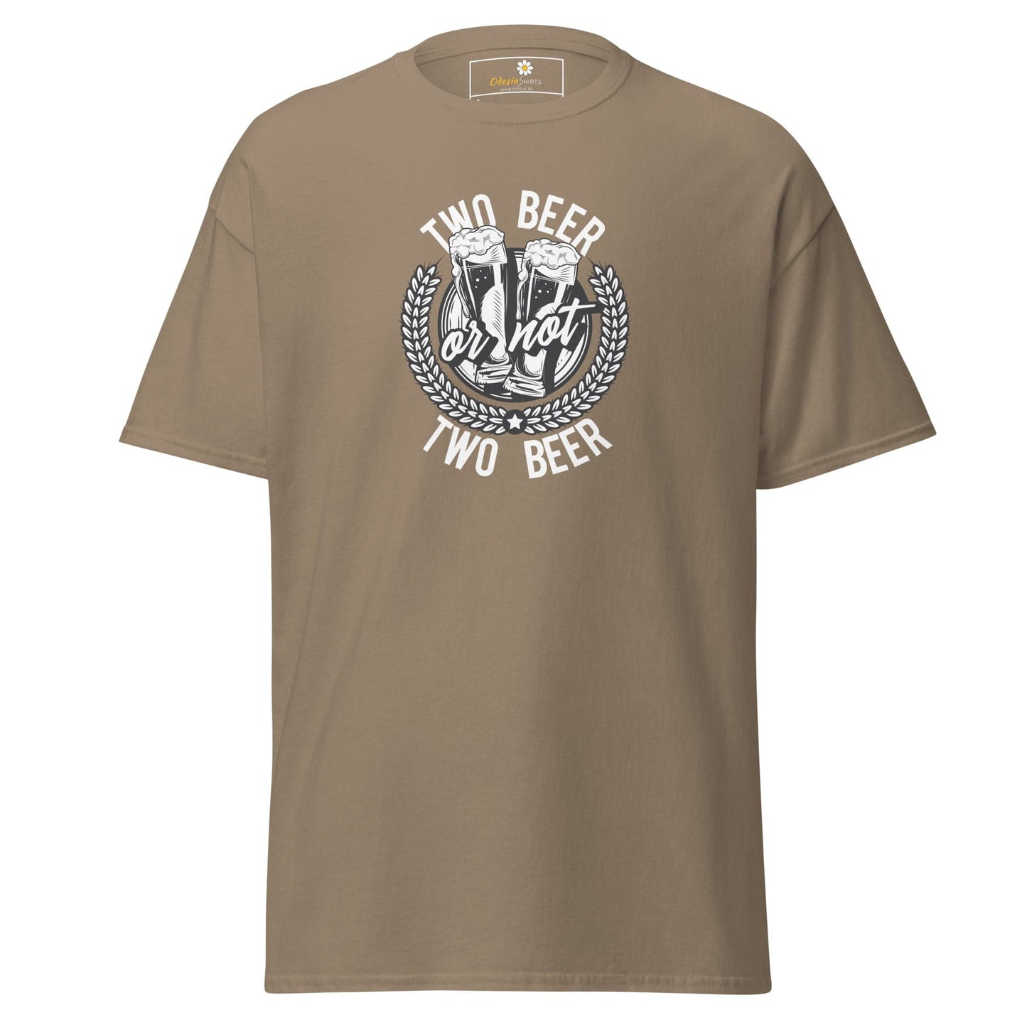 Unisex classic t-shirt - FUN TWO BEER OR NOT - REGULAR - Brown Savana / S