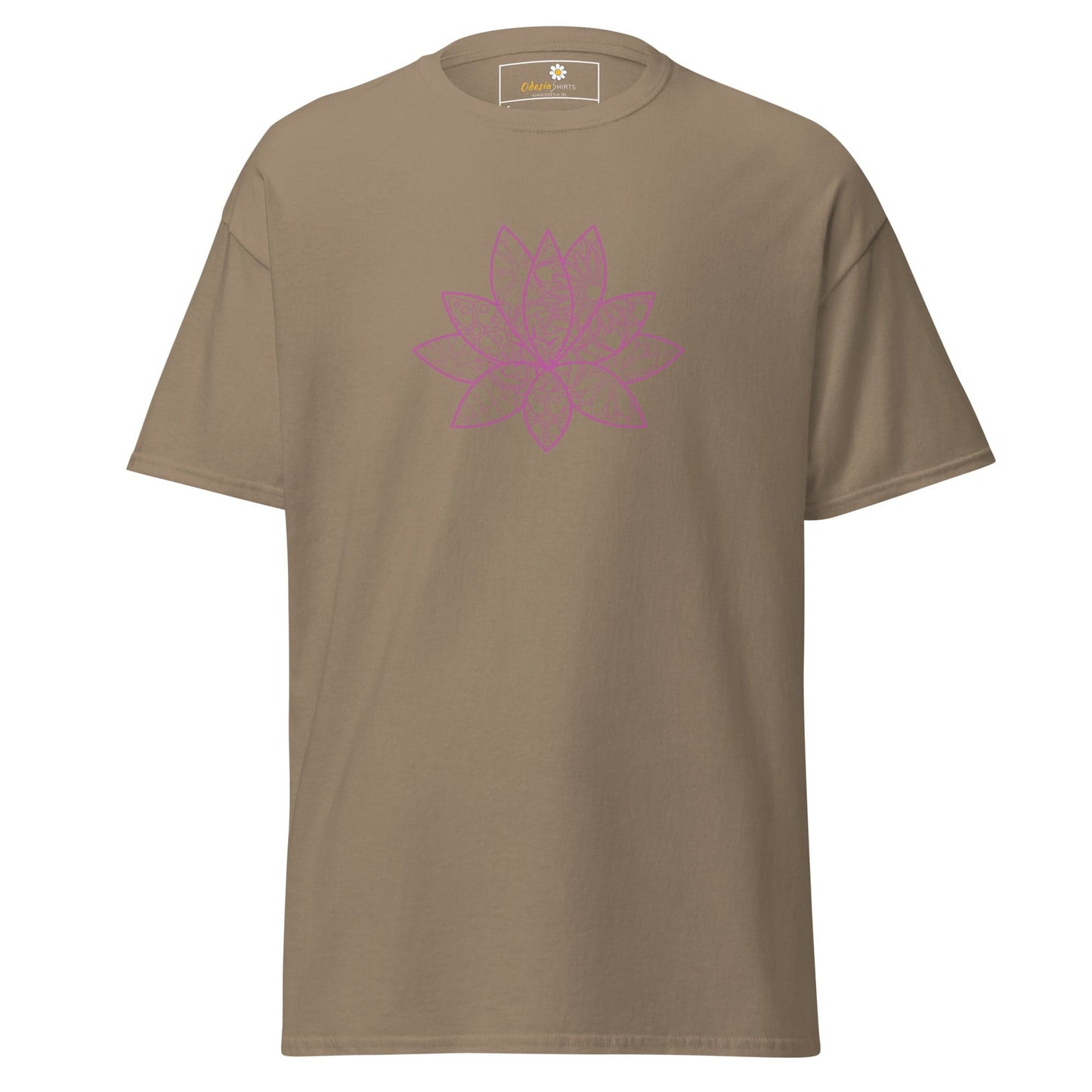 Unisex classic t-shirt - NATURE SPIRITUAL LOTUS FLOWER - REGULAR - Brown Savana / S