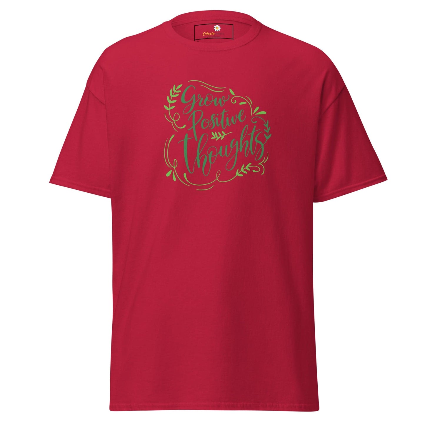 Unisex classic t-shirt - TEXT POSITIVE GROW THOUGHTS - REGULAR - Cardinal / S