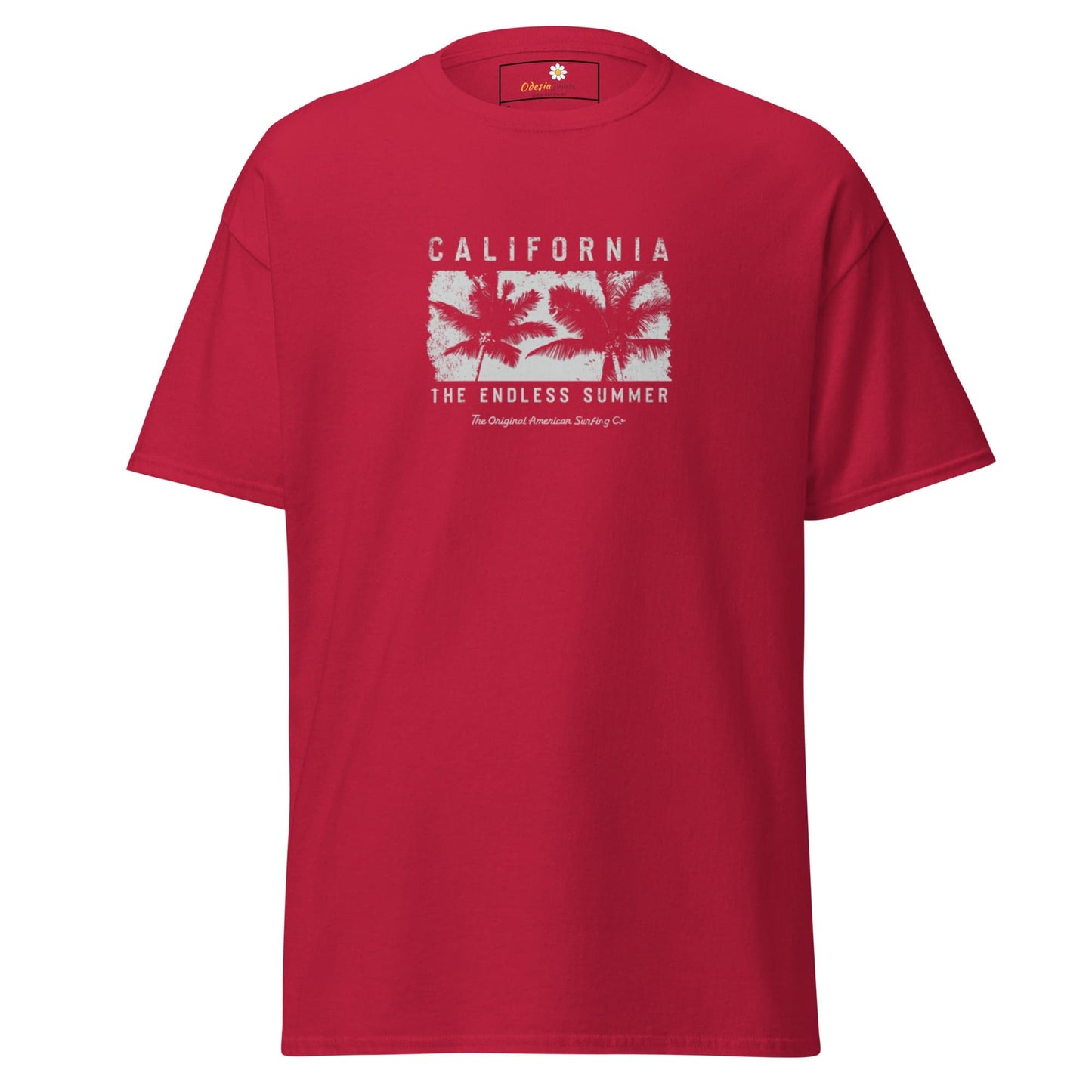 Unisex classic t-shirt - SUMMER CALIFORNIA TREES - REGULAR - Cardinal / S