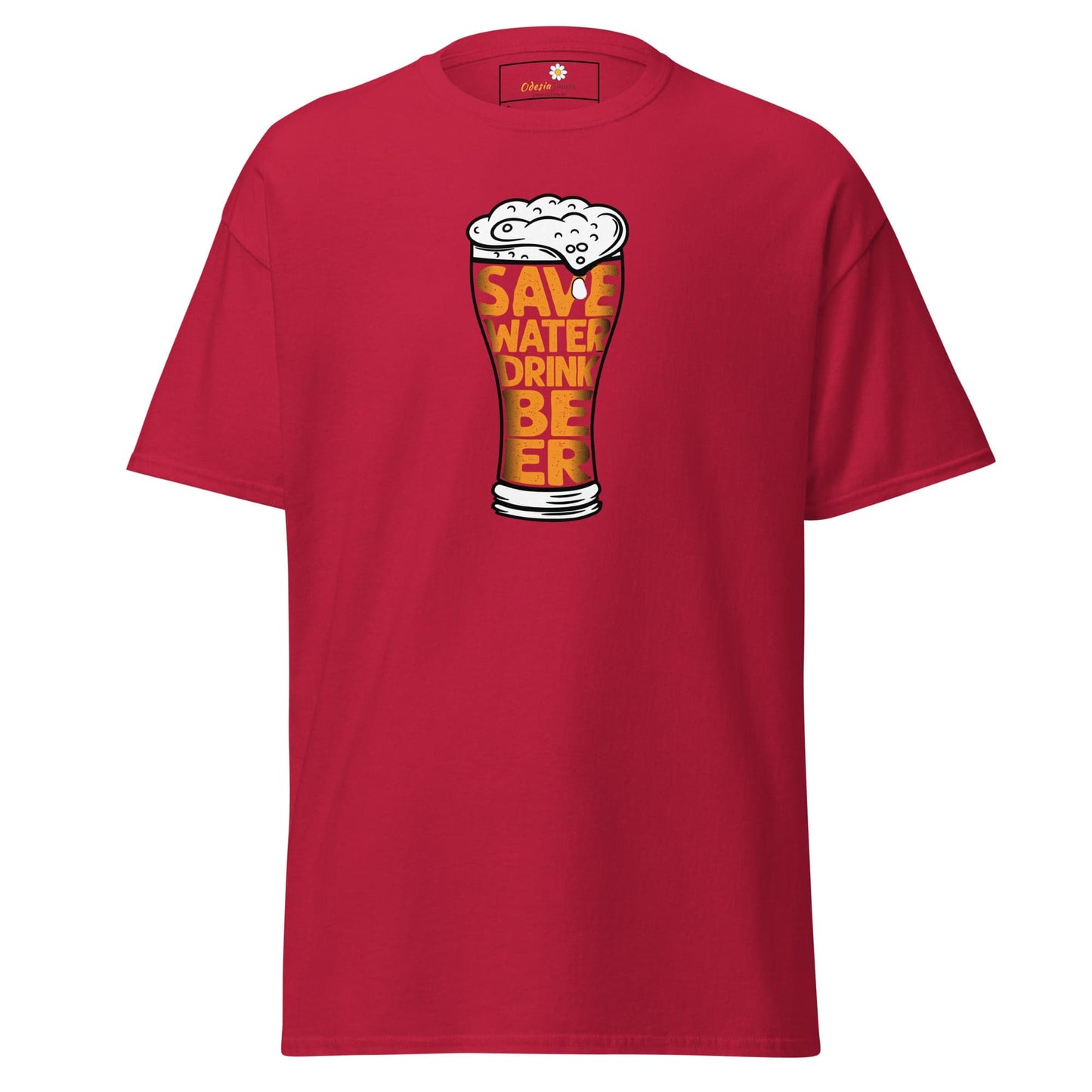 Unisex classic t-shirt - FUN SAVE WATER DRINK BEER - REGULAR - Cardinal / S