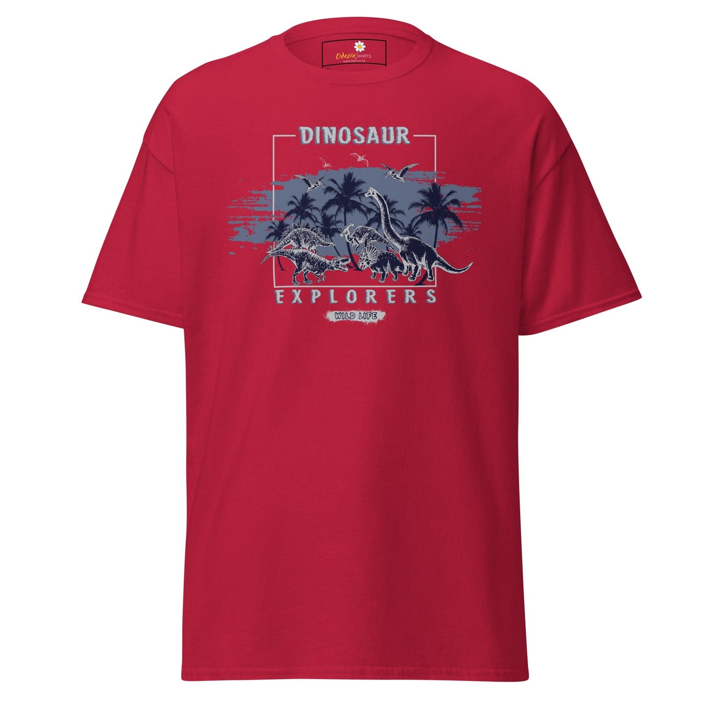 Unisex classic t-shirt - WILD LIFE DINOSAURUS - REGULAR - Cardinal / S