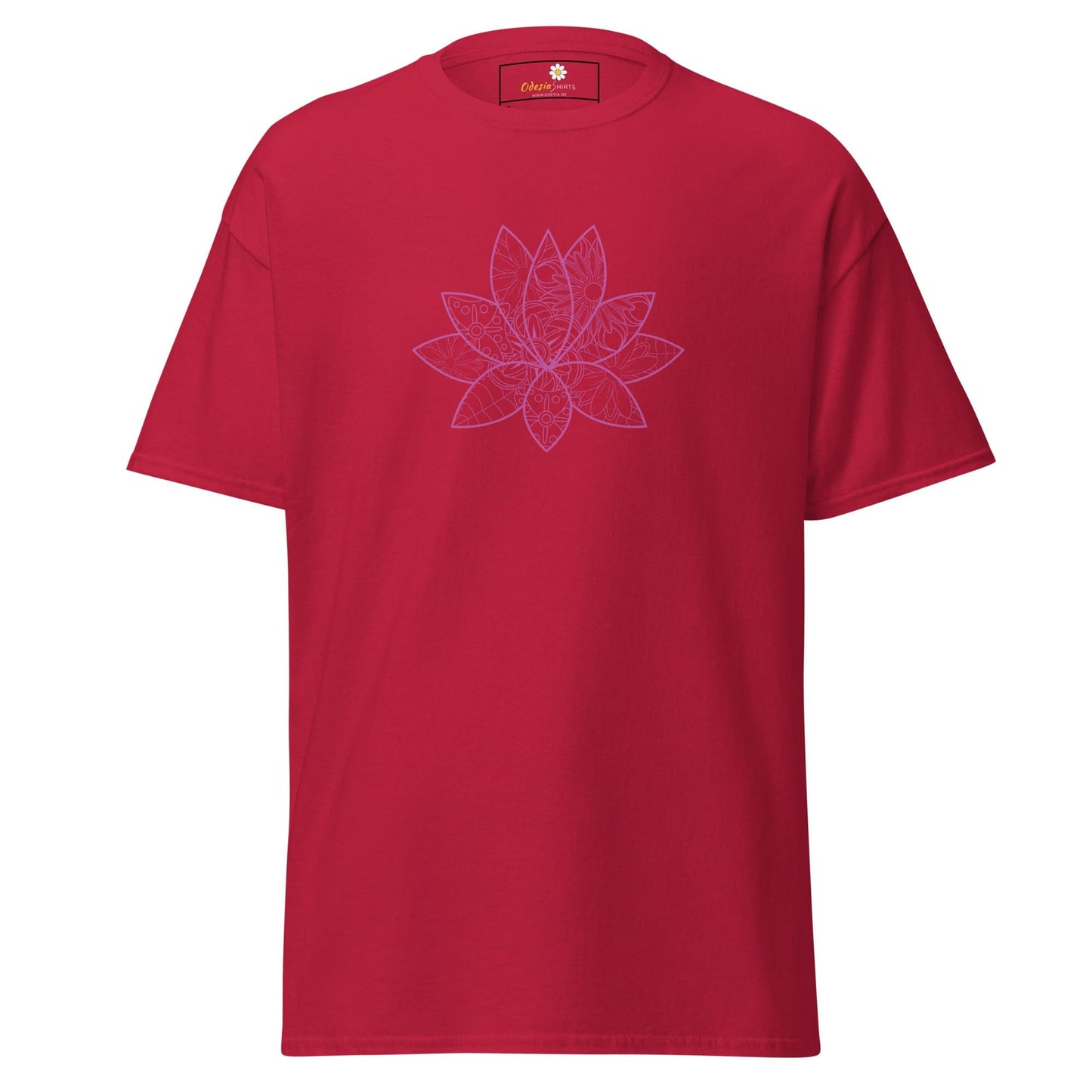 Unisex classic t-shirt - NATURE SPIRITUAL LOTUS FLOWER - REGULAR - Cardinal / S