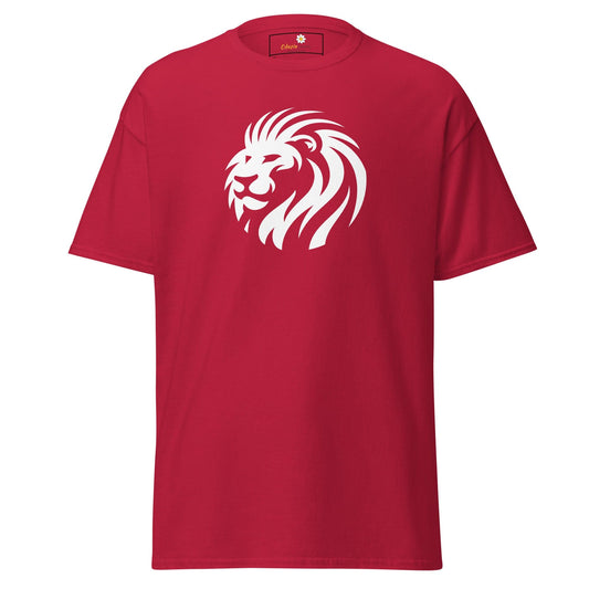 Unisex classic t-shirt - WILD LIFE LION HEAD CIRCLE - REGULAR - Cardinal / S