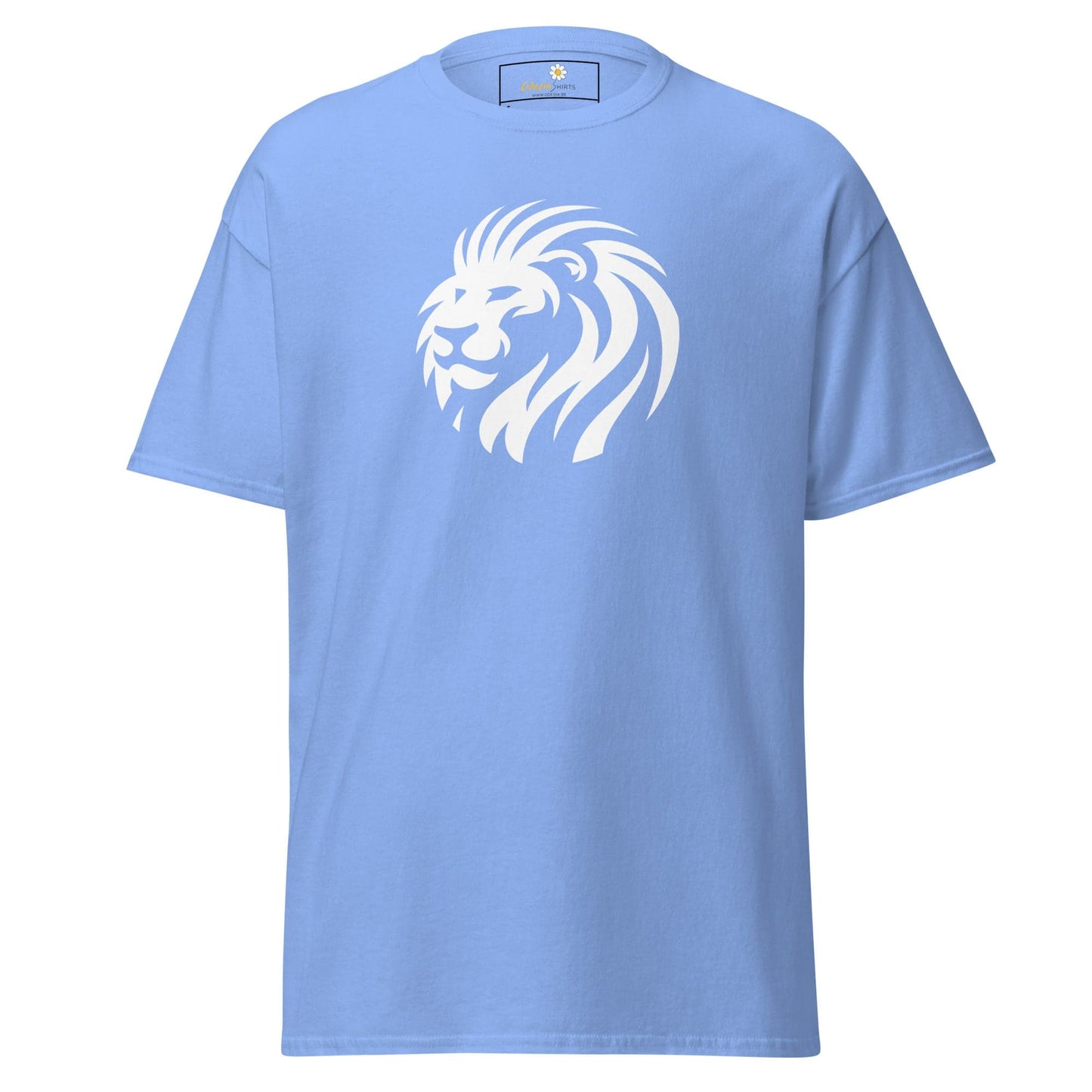 Unisex classic t-shirt - WILD LIFE LION HEAD CIRCLE - REGULAR - Carolina Blue / S