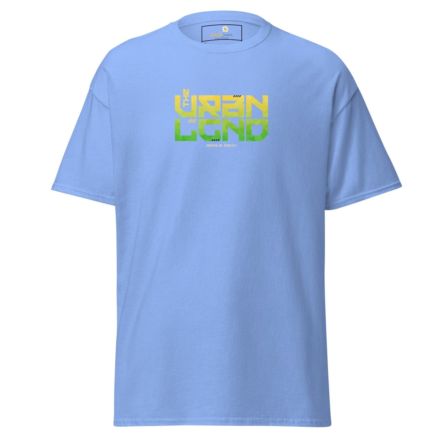 Light blue graphic T-shirt for men and women available in sizes S to XL