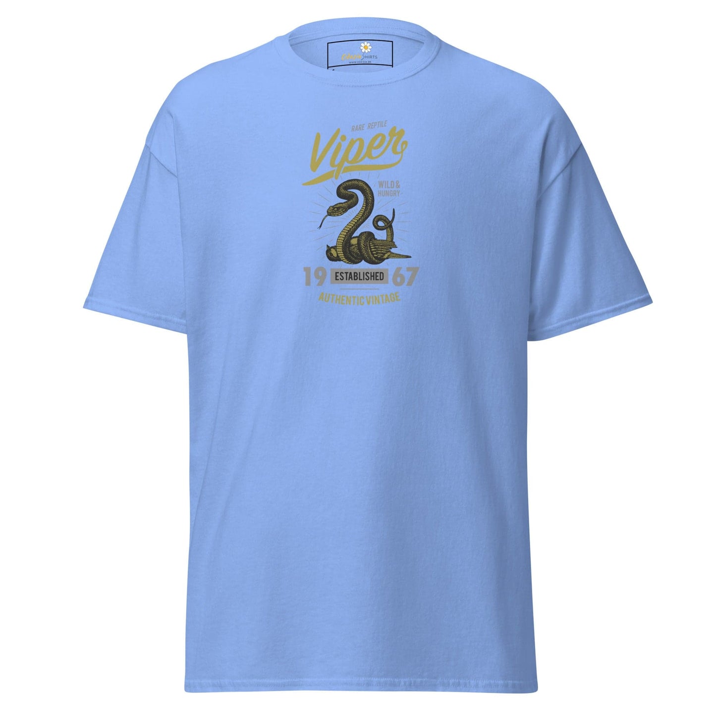 Light blue T-shirt with snake graphic from T-SHIRT DESIGN TEE MAN WOMAN S-XL