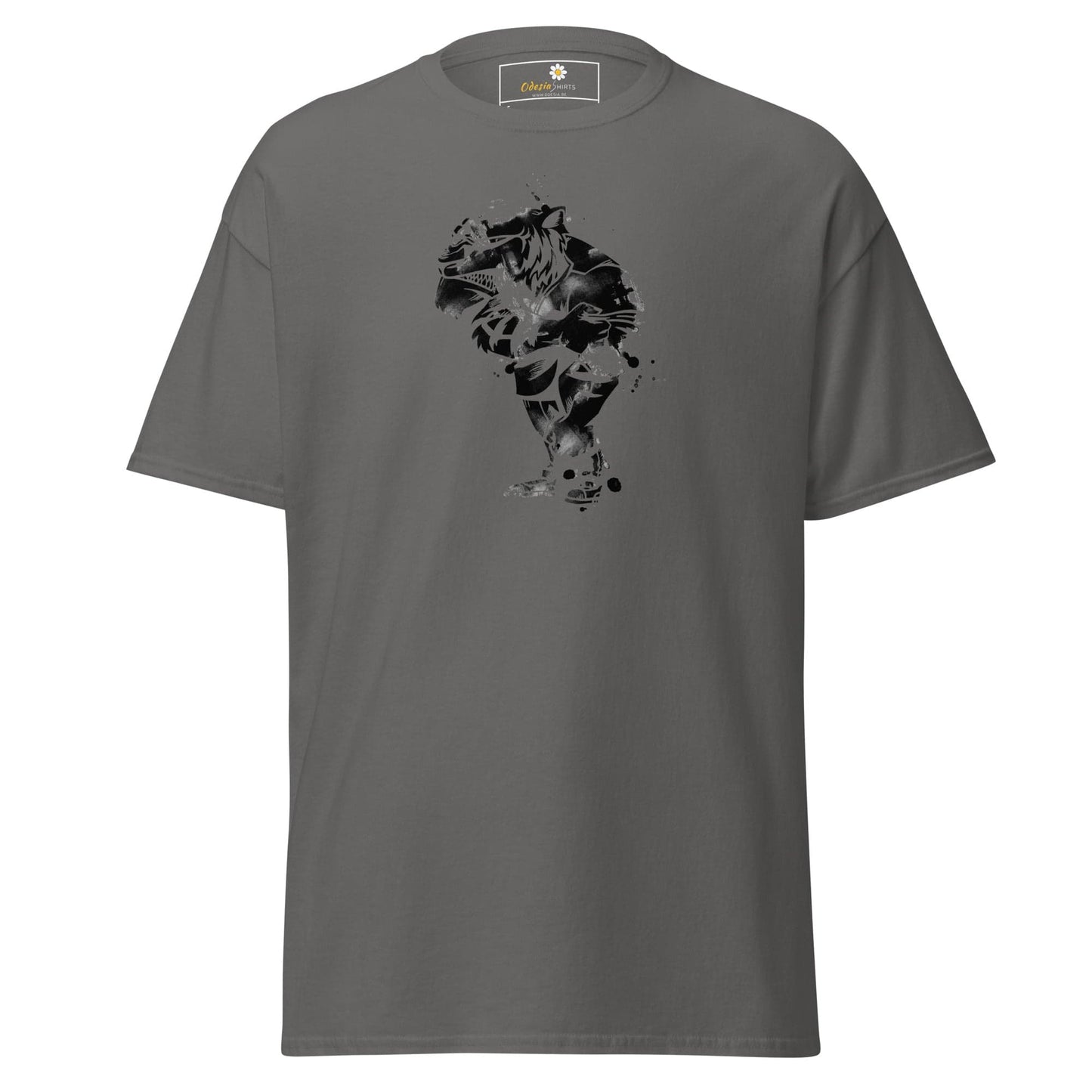 Unisex classic t-shirt - FANTASY STRANGE DUDE - REGULAR - Charcoal / S