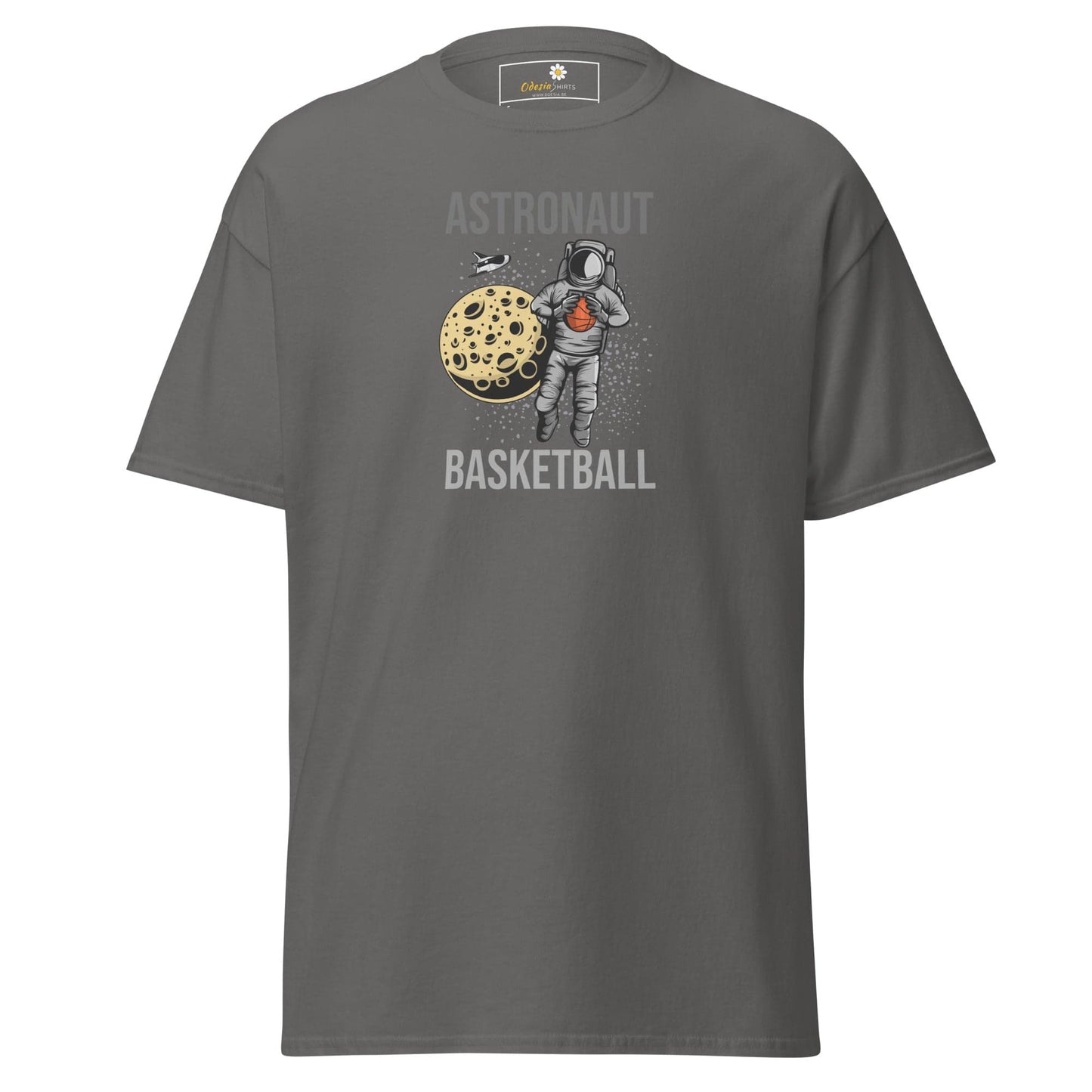 Unisex classic t-shirt - ASTRONAUT BASKETBALL - REGULAR - Charcoal / S