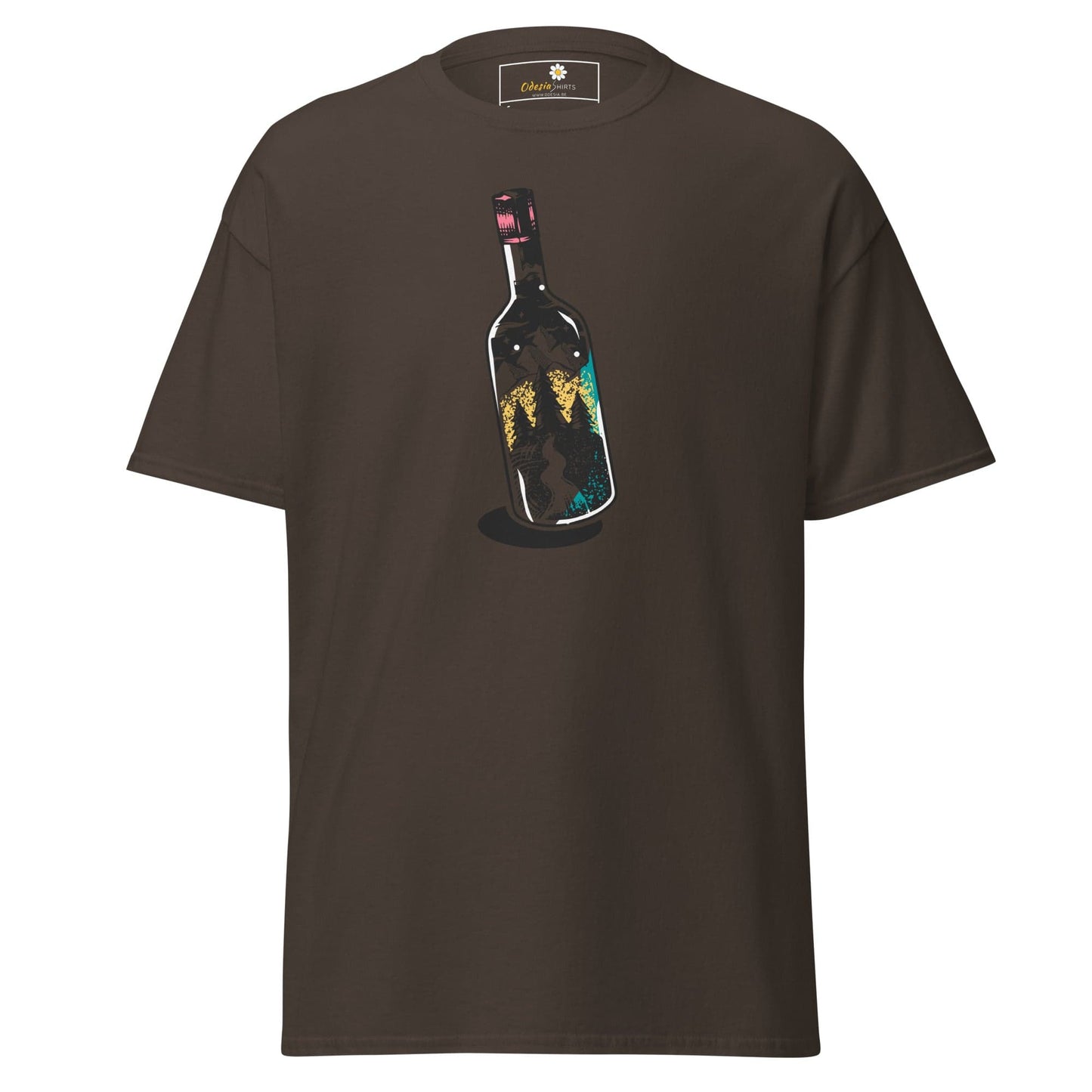 Unisex classic t-shirt - FANTASY LIGHT BOTTLE - REGULAR - Dark Chocolate / S