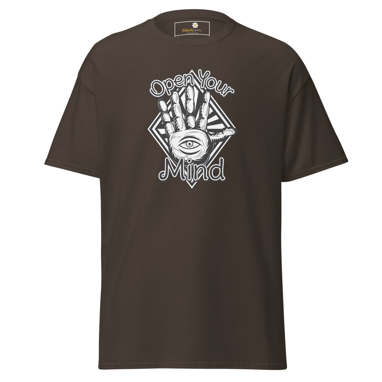 Unisex classic t-shirt - MYSTIC OPEN YOUR MIND - REGULAR - Dark Chocolate / S