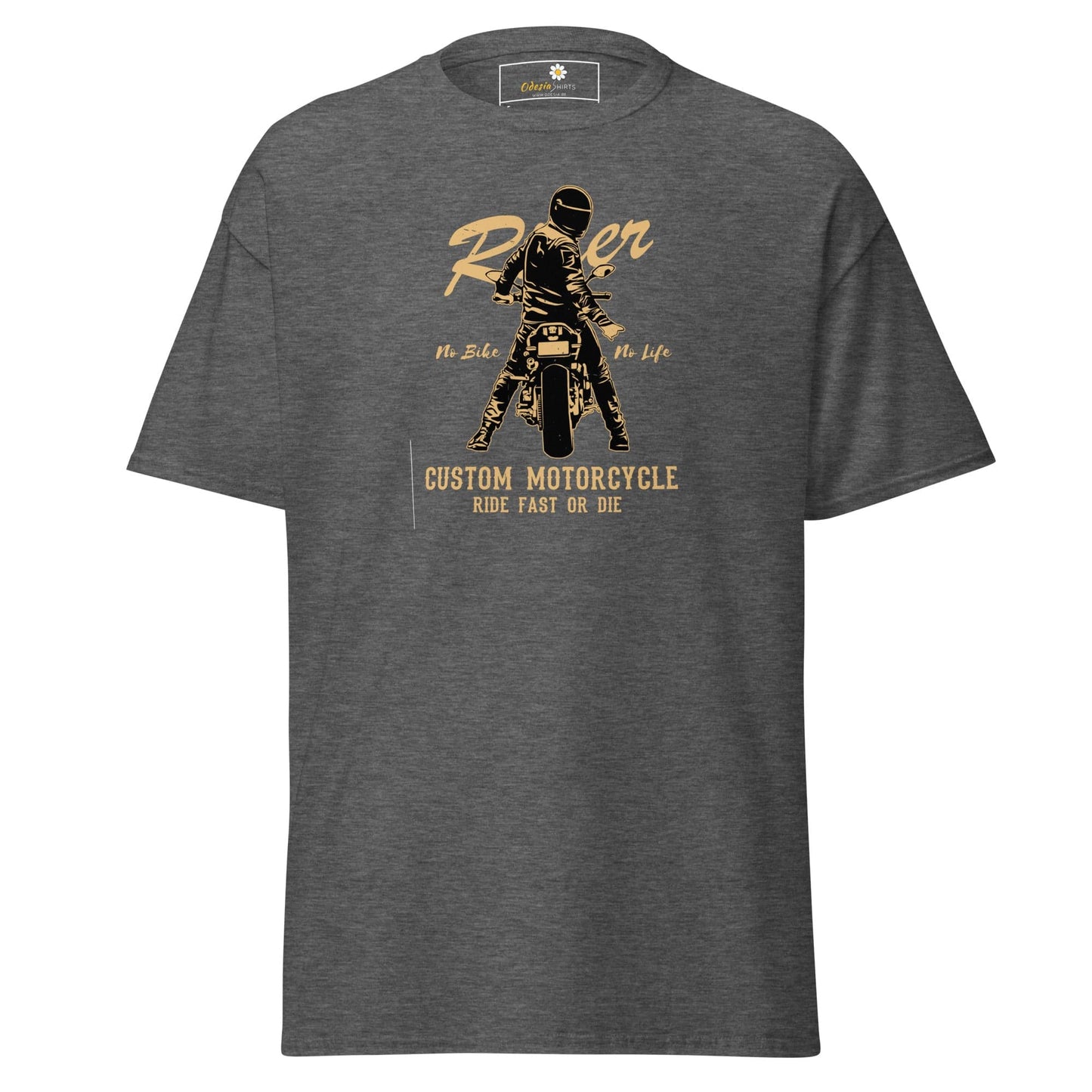 Unisex classic t-shirt - SPORT RIDER MOTORCYCLE - REGULAR - Dark Heather / S