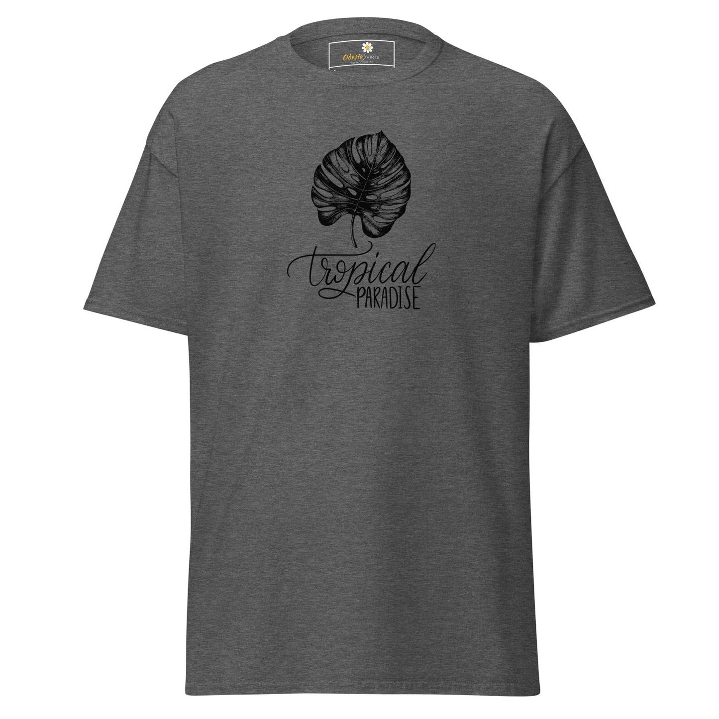 Unisex classic t-shirt - NATURE TROPICAL PARADISE - REGULAR - Dark Heather / S