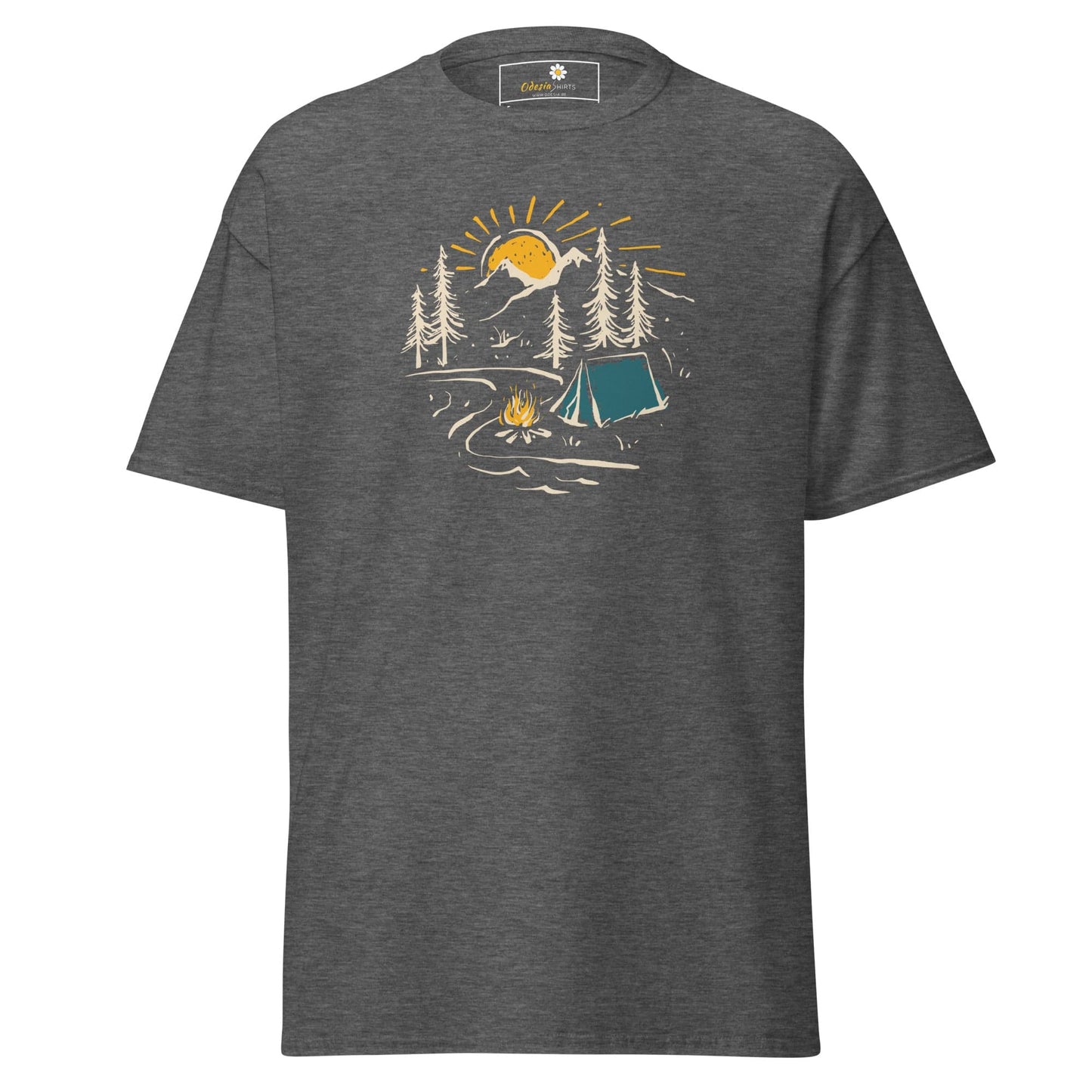 Unisex classic t-shirt - ADVENTURE CAMPFIRE CIRCLE - REGULAR - Dark Heather / S