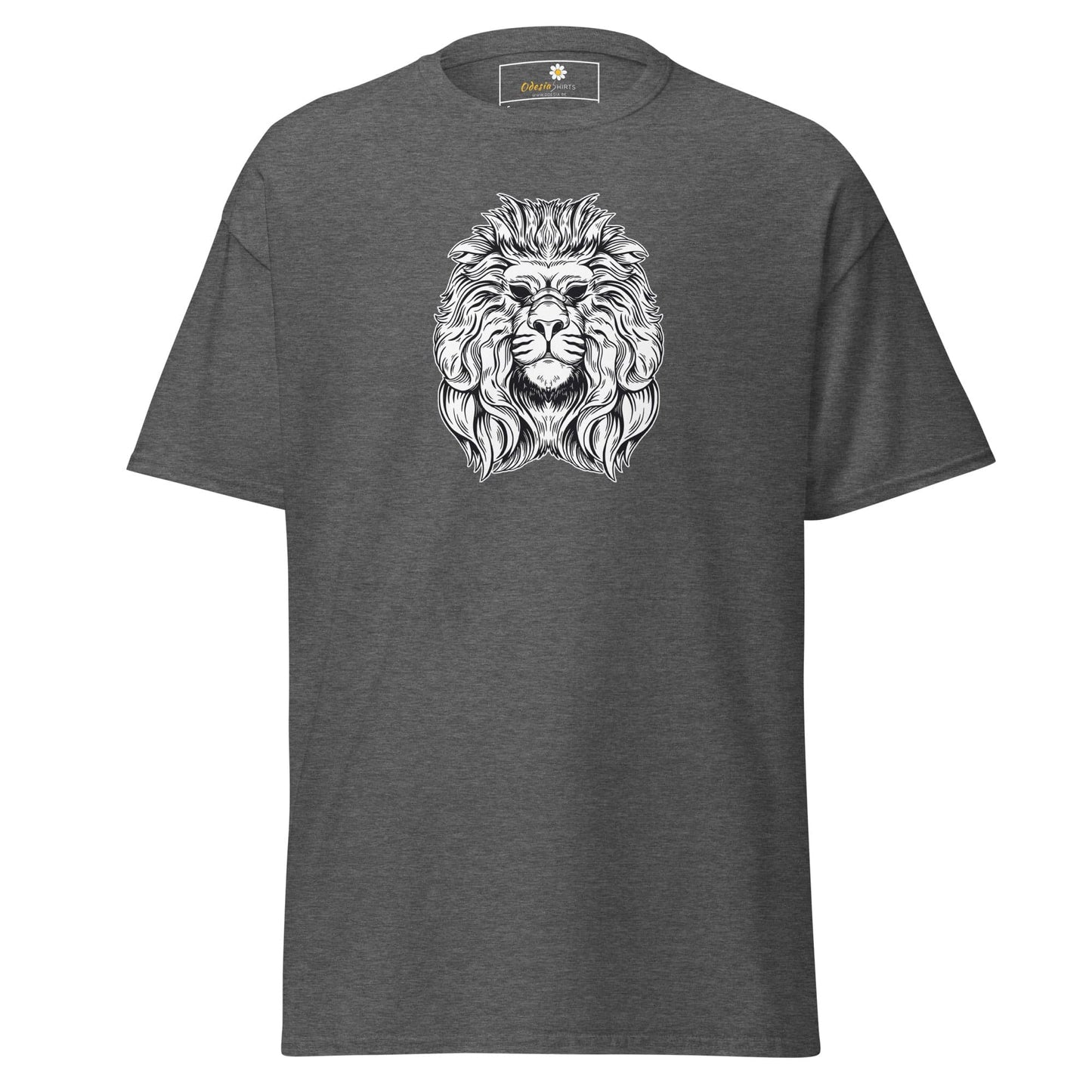 Unisex classic t-shirt - WILD LIFE LION HEAD - REGULAR - Dark Heather / S