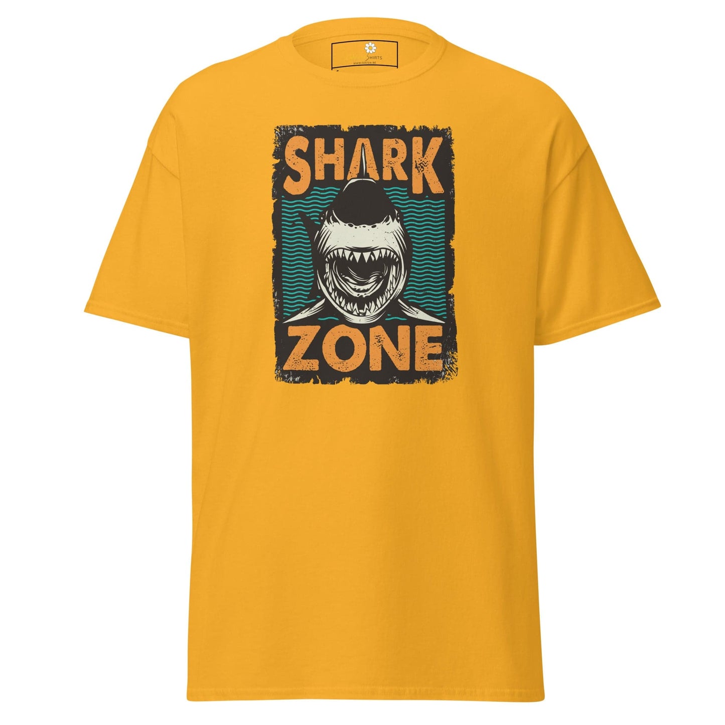 Unisex classic t-shirt - WILD LIFE SHARK ZONE - REGULAR - Gold / S