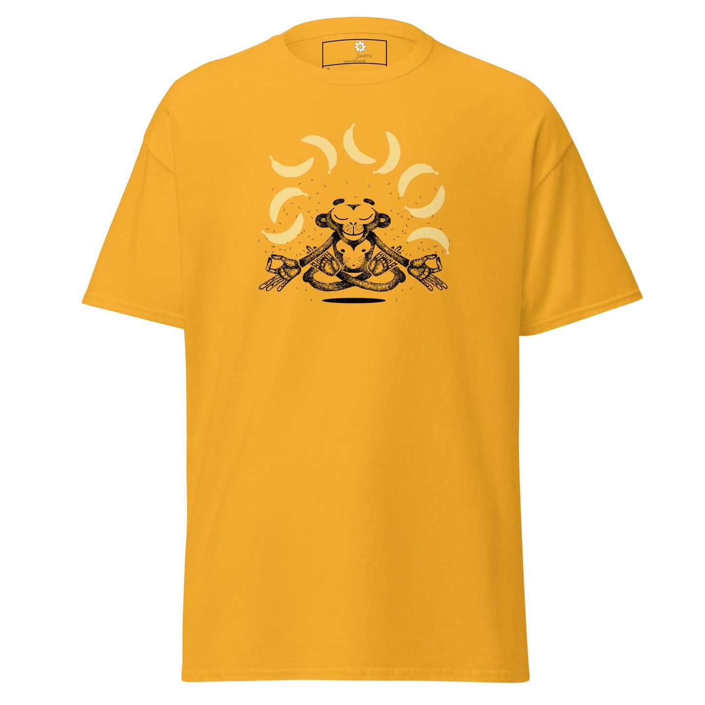 Unisex classic t-shirt - FUN MONKEY BANANA - REGULAR - Gold / S