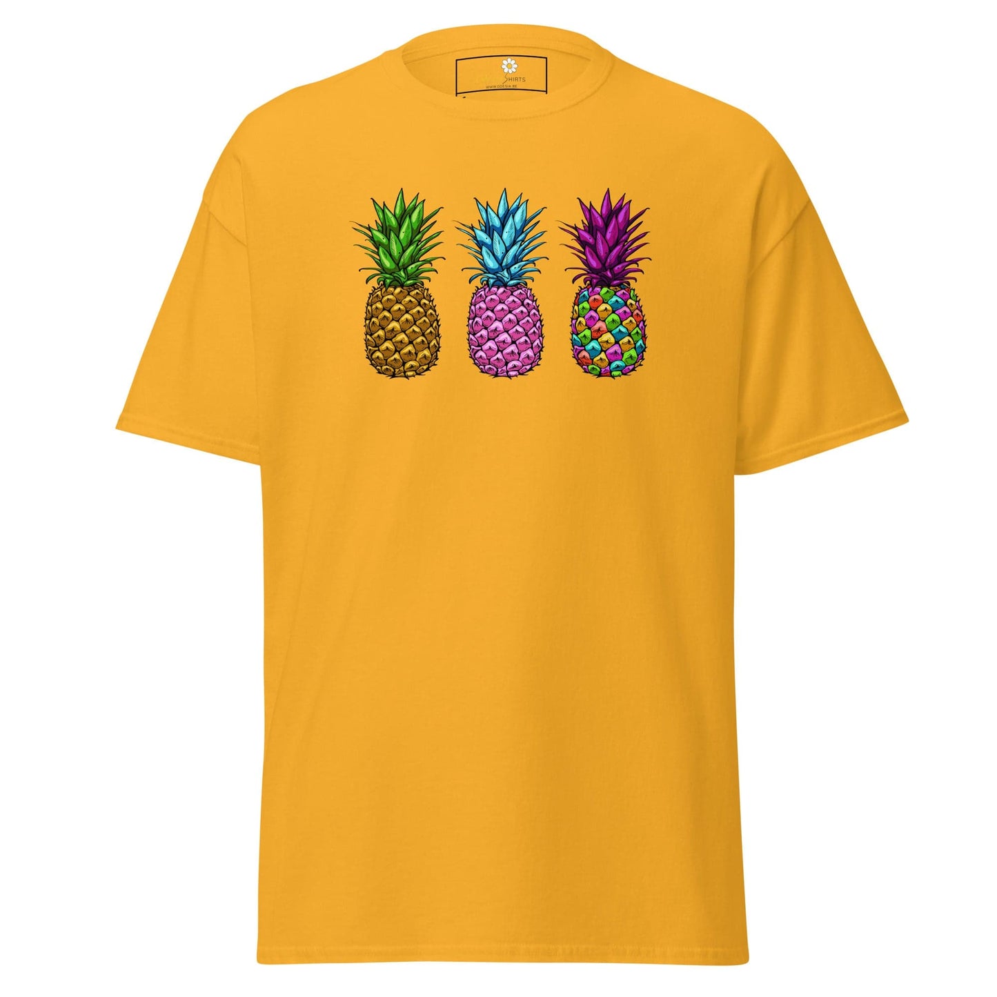 Unisex classic t-shirt - ORGANIC FRUIT PINEAPPLE COLORS - REGULAR - Gold / S