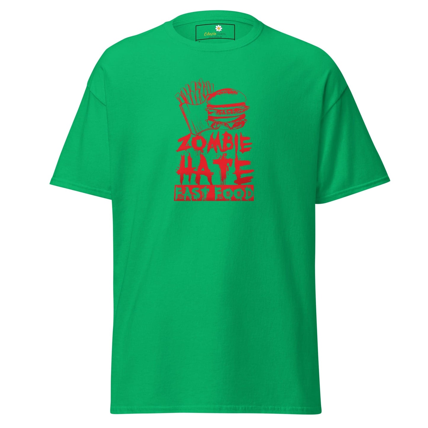 Unisex classic t-shirt - SPOOKIE ZOMBIE HATE FASTFOOD - REGULAR - Irish Green / S