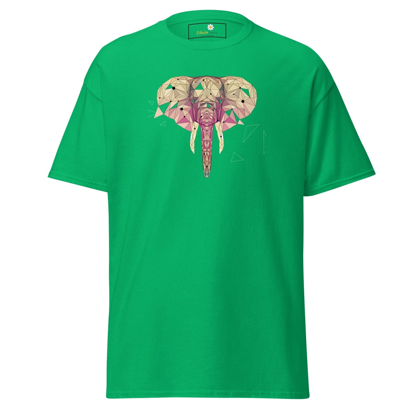 Unisex classic t-shirt - ABSTRACT WILD LIFE ELEPHANT - REGULAR - Irish Green / S