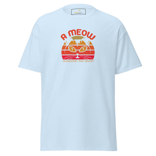 Unisex classic t-shirt - ANIMALS A CAT MASSAGES HEART - REGULAR - Light Blue / S