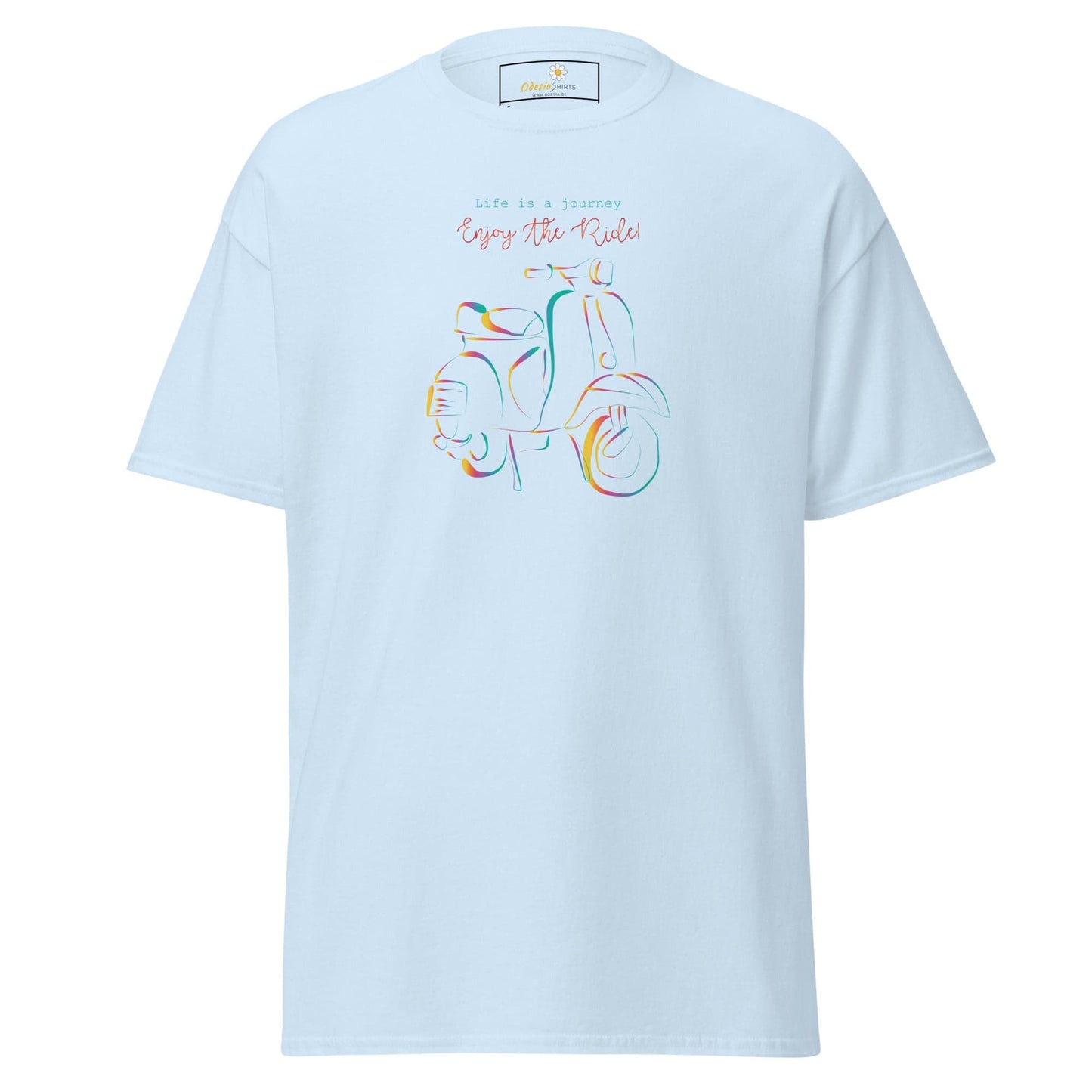 Unisex classic t-shirt - VINTAGE ENJOY RIDE - REGULAR - Light Blue / S