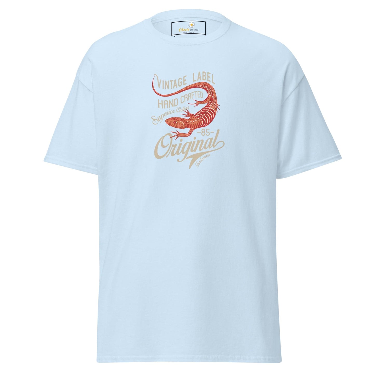 Unisex classic t-shirt - VINTAGE LIZARD - REGULAR - Light Blue / S