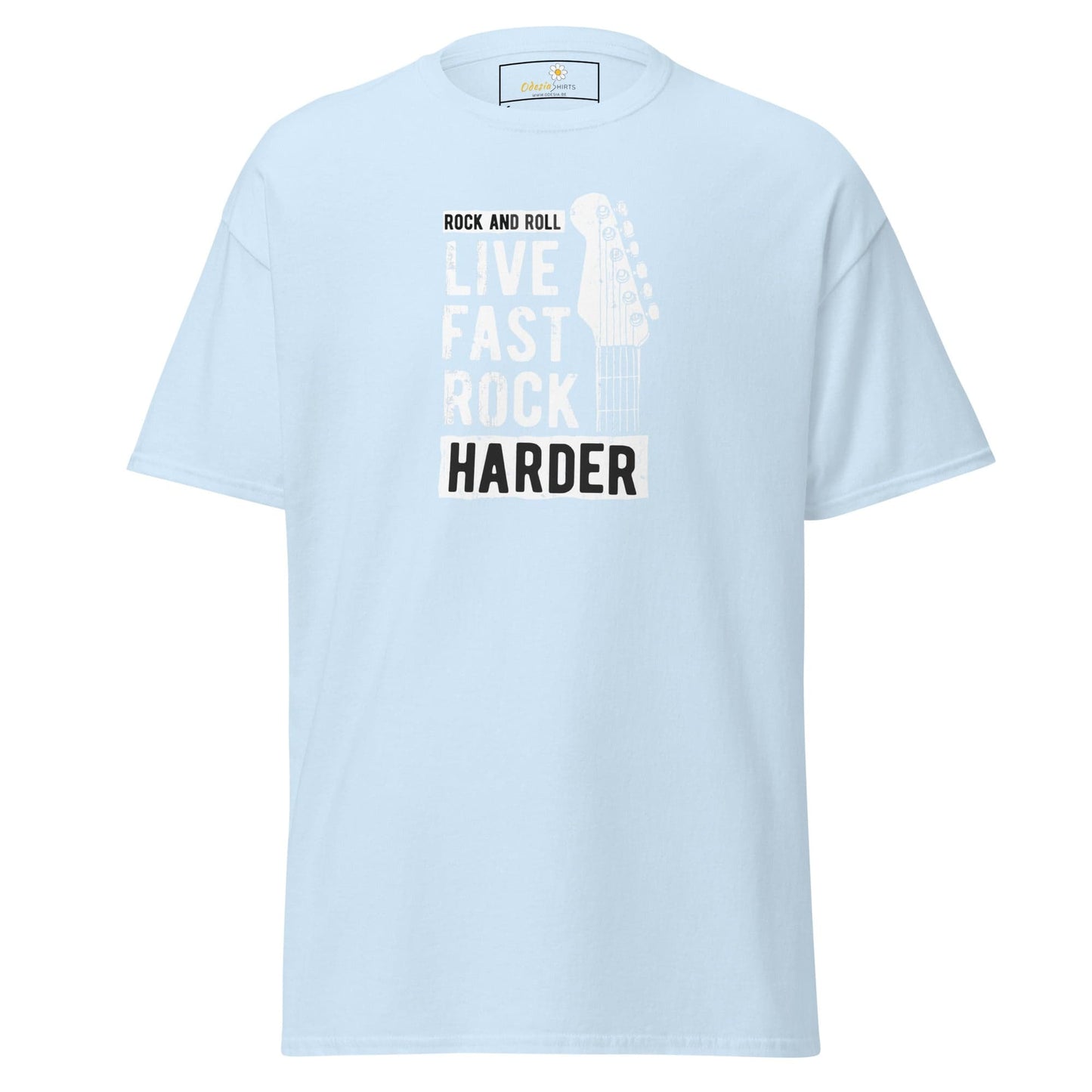 Unisex classic t-shirt - MUSIC LIVE FAST ROCK HARDER - REGULAR - Light Blue / S