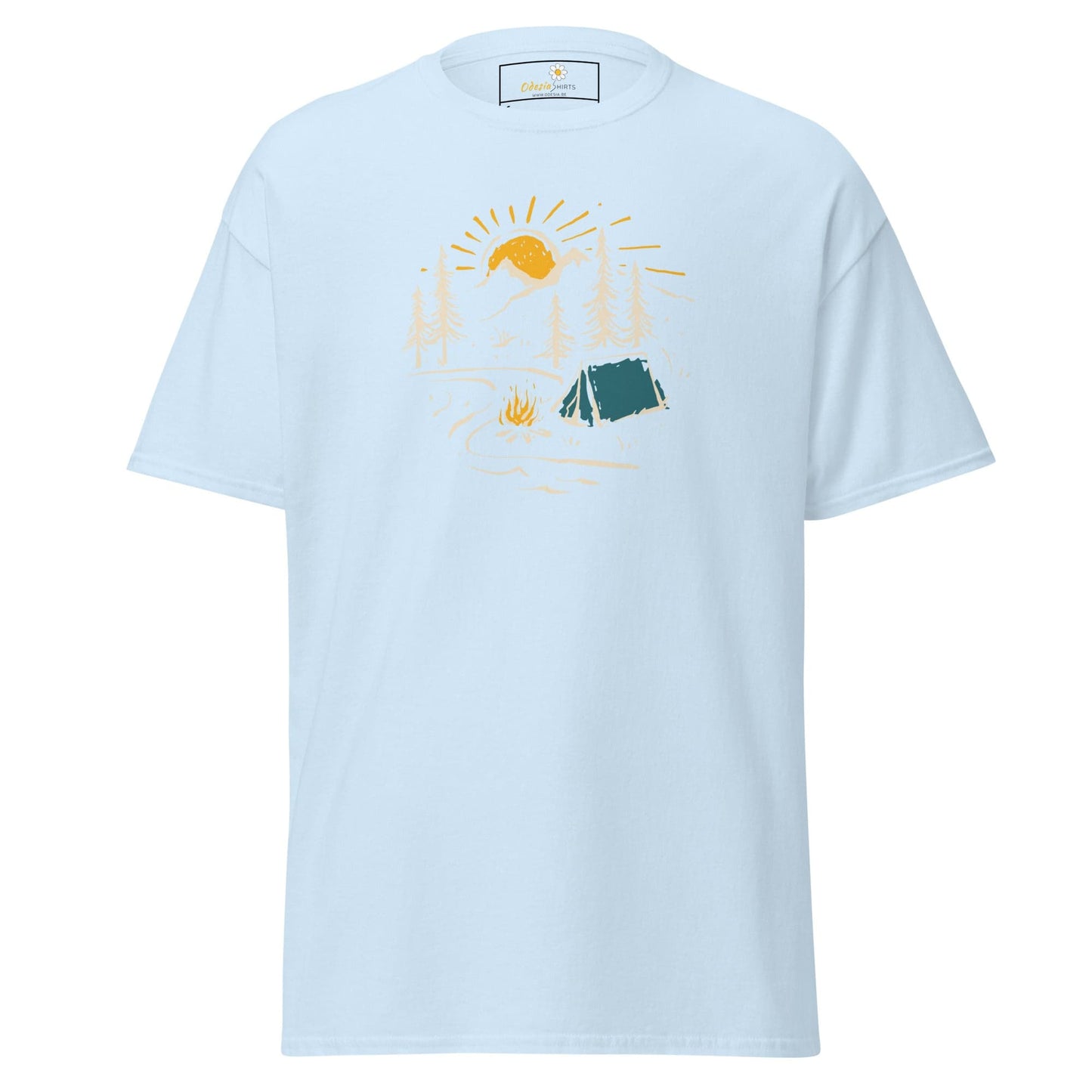 Unisex classic t-shirt - ADVENTURE CAMPFIRE CIRCLE - REGULAR - Light Blue / S