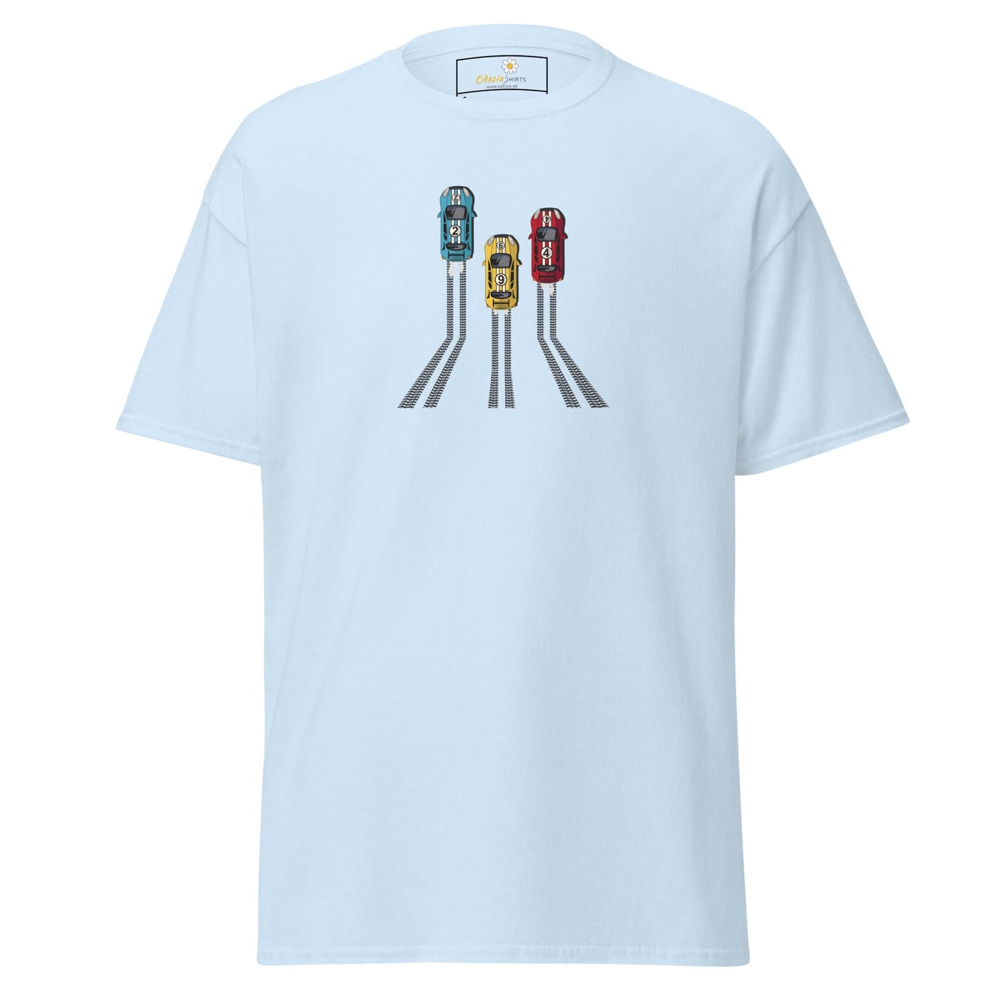 Unisex classic t-shirt - SPORT RACING CARS - REGULAR - Light Blue / S