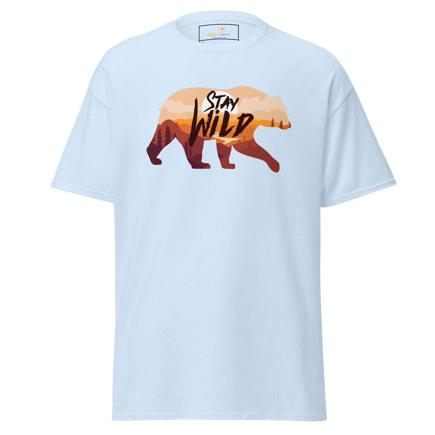 Unisex classic t-shirt - ADVENTURE WILD LIFE STAY WILD - REGULAR - Light Blue / S