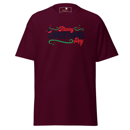 Unisex classic t-shirt - SEASONAL MERRY CHRISTMAS - REGULAR - Maroon / S