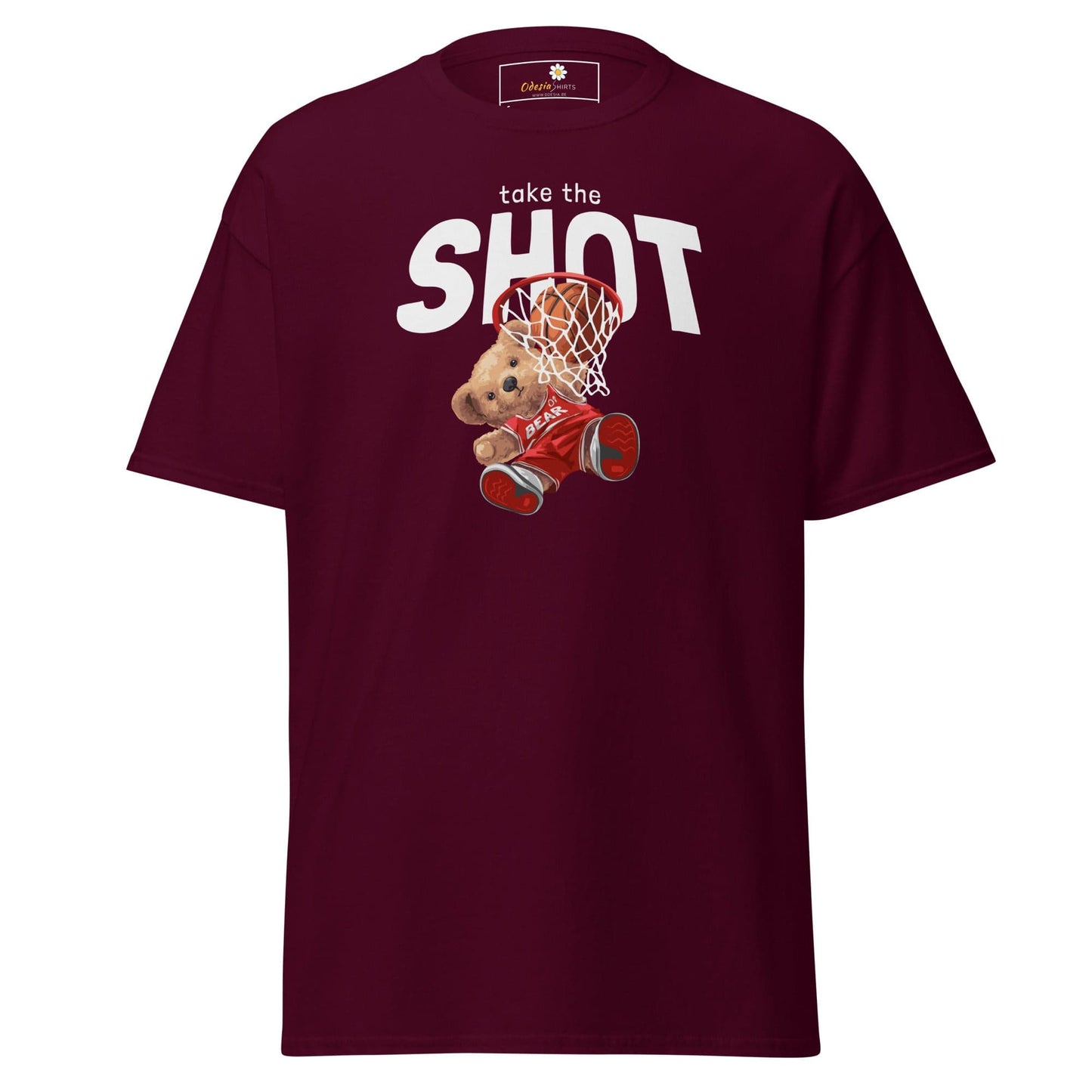 Unisex classic t-shirt - FUN TAKE THE SHOT - REGULAR - Maroon / S