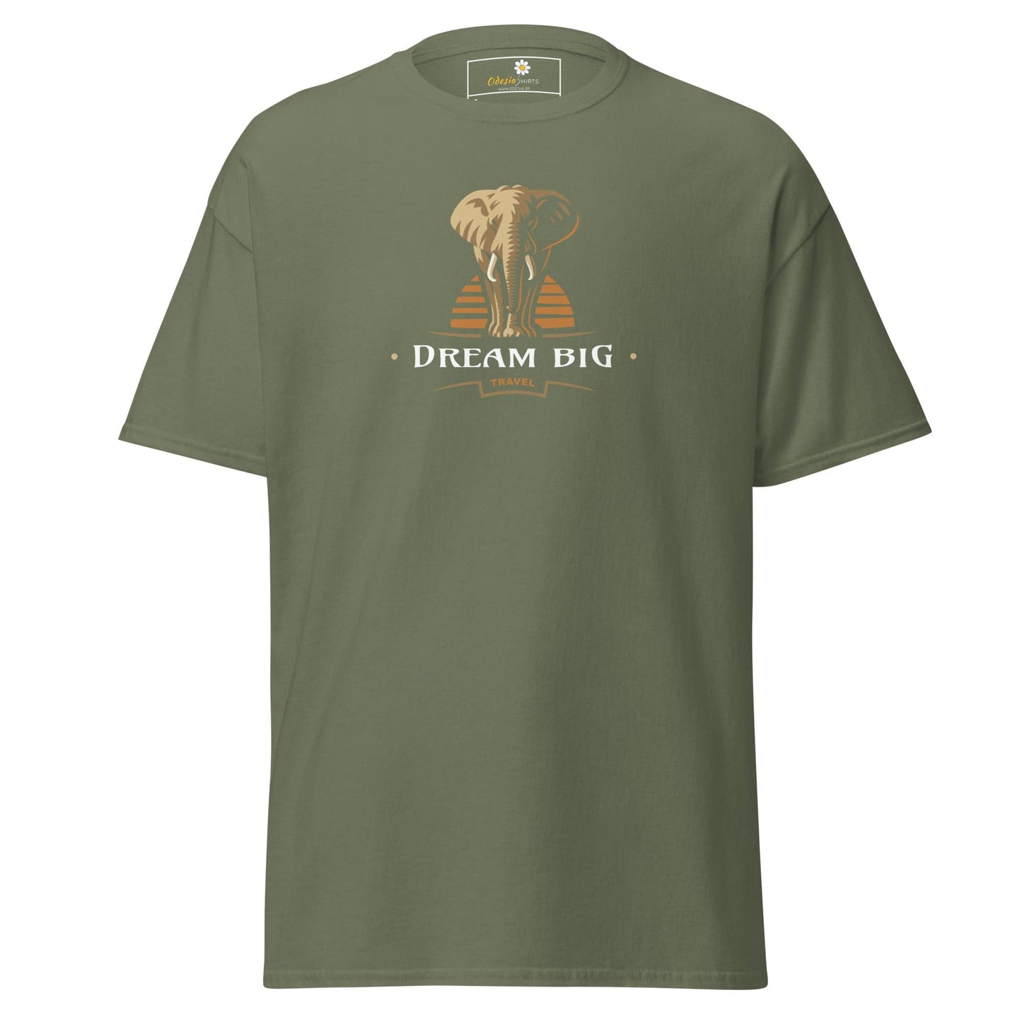 Unisex classic t-shirt - WILD LIFE DREAM BIG - REGULAR - Military Green / S