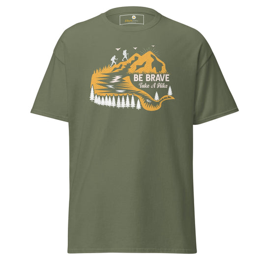 Unisex classic t-shirt - ADVENTURE BE BRAVE WANDER - REGULAR - Military Green / S
